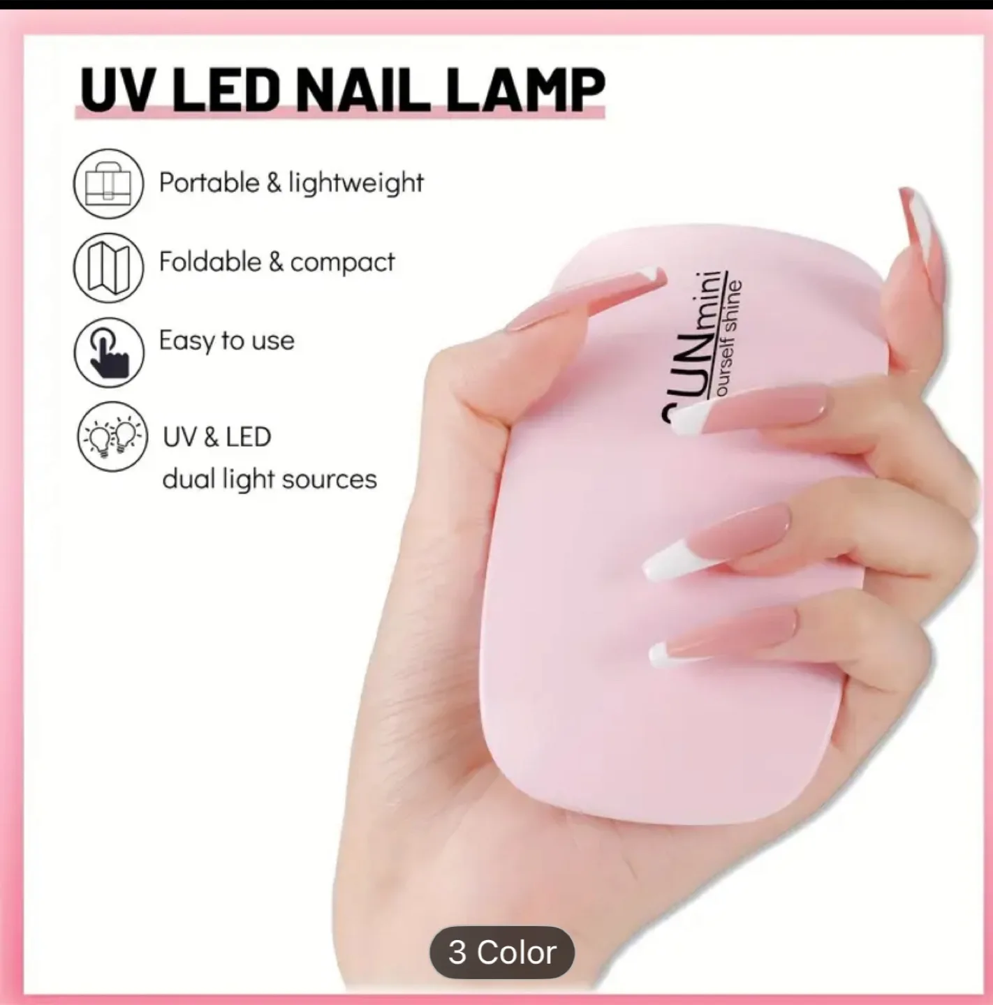 SUN mini UV LED Nail Lamp - Portable & Foldable image indicator(3)
