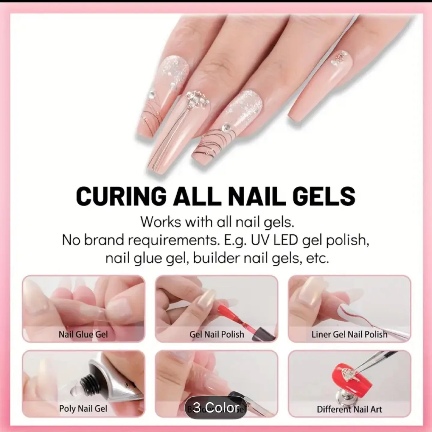 SUN mini UV LED Nail Lamp - Portable & Foldable image indicator(6)