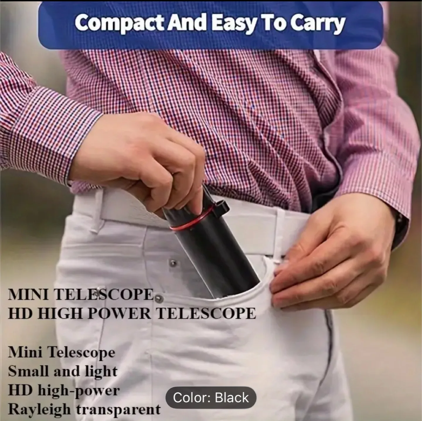 Mini HD High Power Telescope - Black image indicator(3)