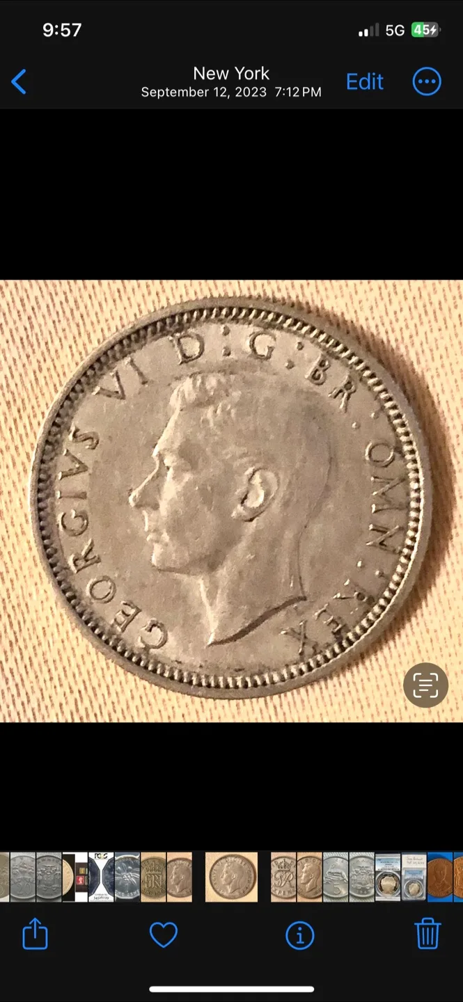 TWO GREAT BRITAIN SIXPENCES - QUEEN ELIZABETH II & GEORGE VI image indicator(6)