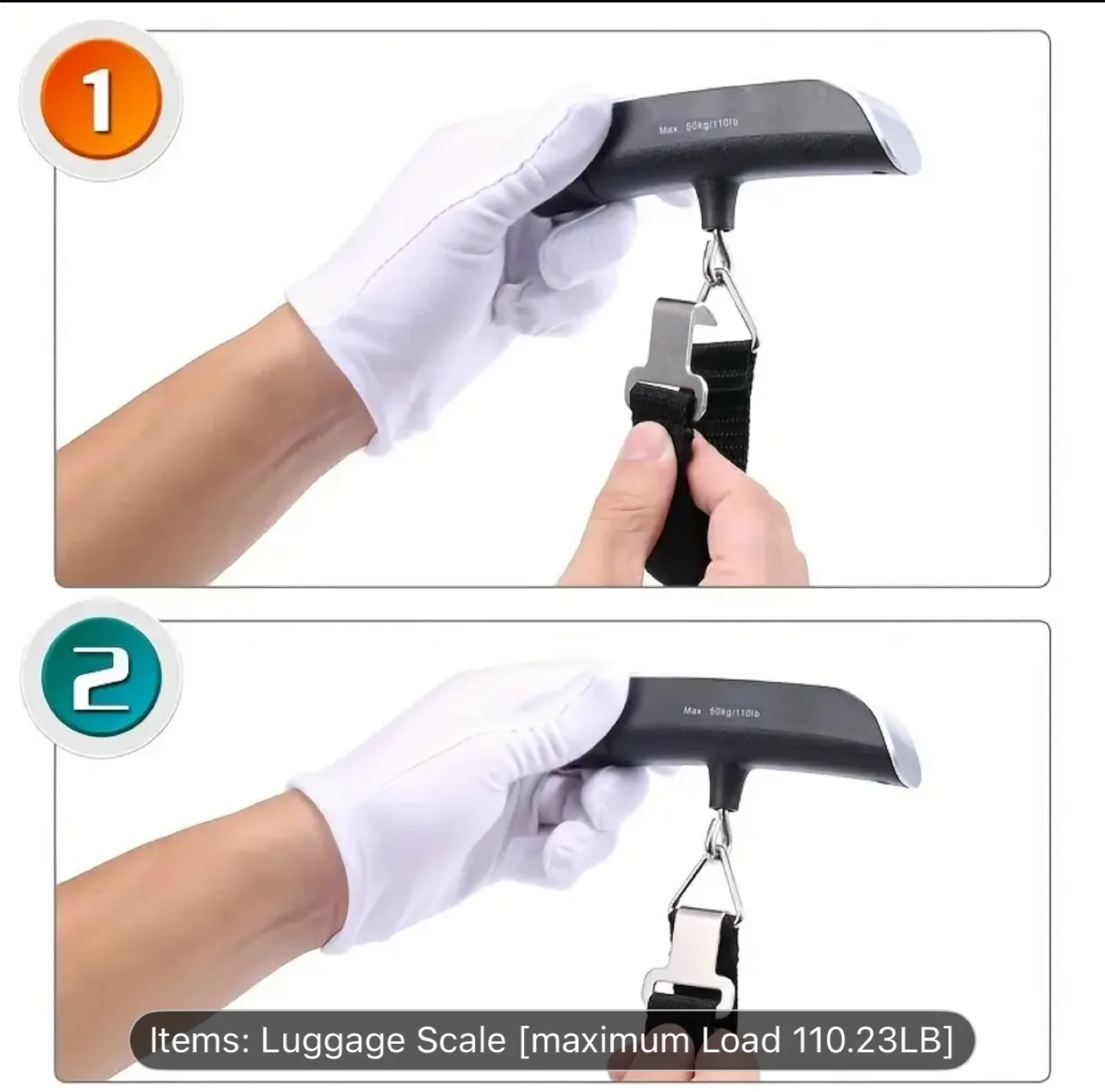 HOTU Digital Luggage Scale - Max 50kg/110lb image indicator(2)