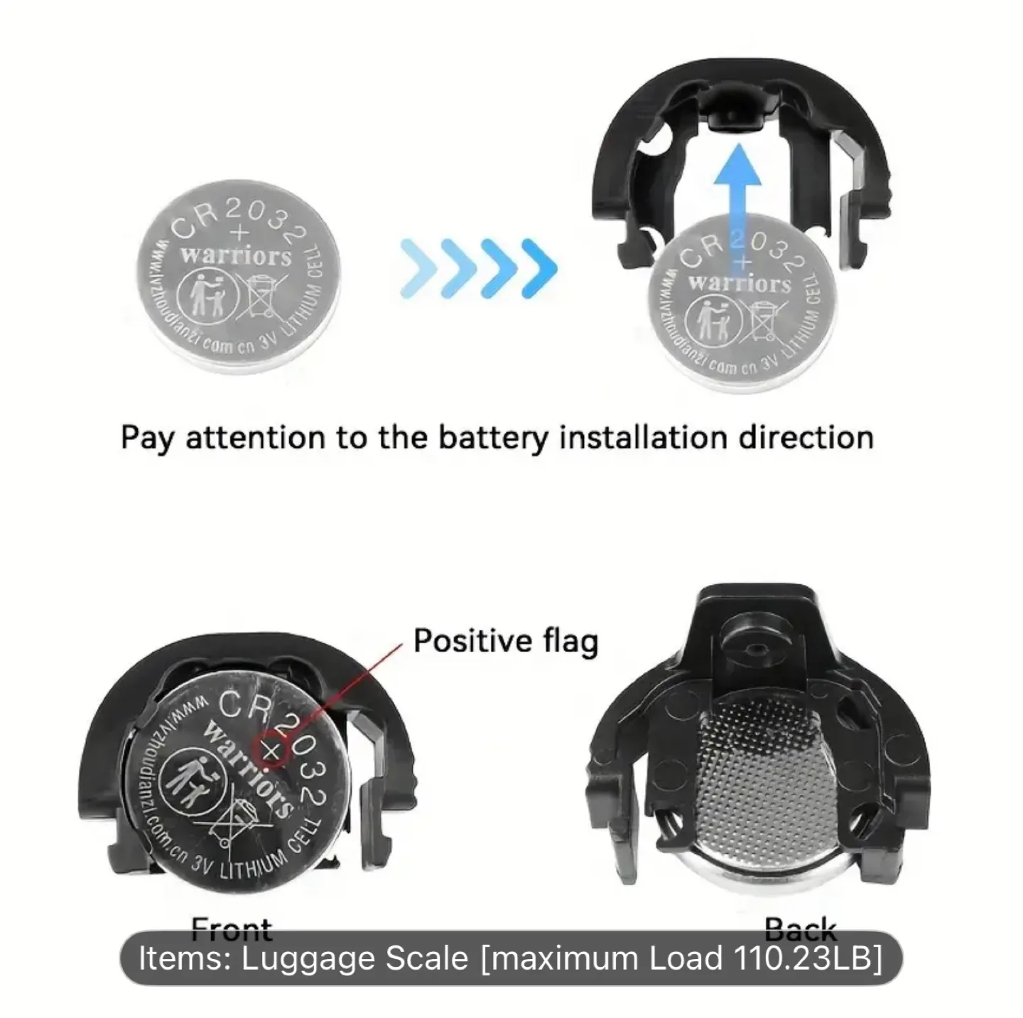 HOTU Digital Luggage Scale - Max 50kg/110lb image indicator(7)