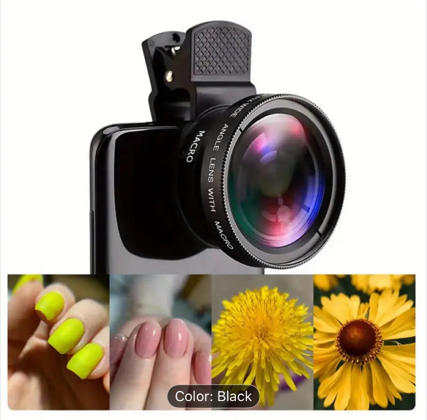 HD Camera Kit Wide Angle Macro Lens - Black