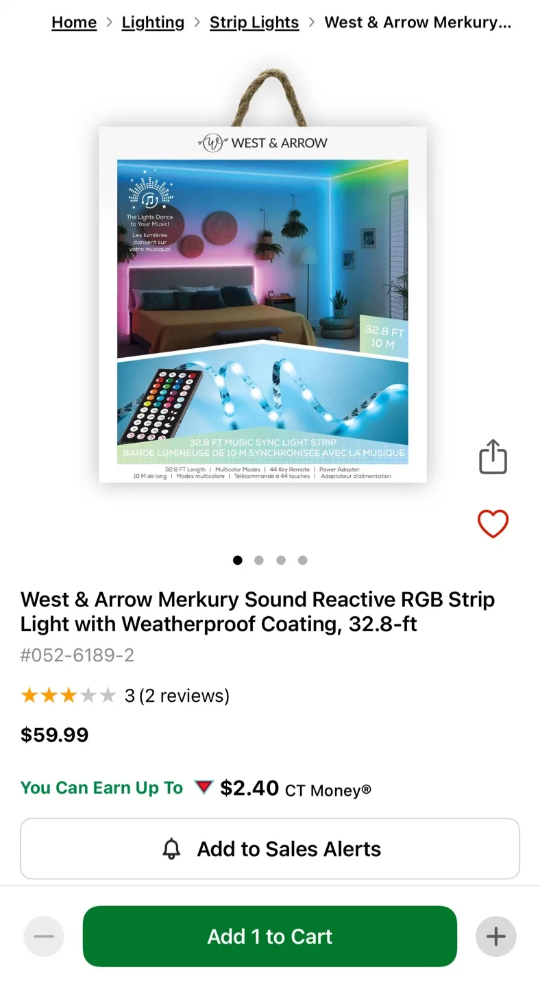 West & Arrow Merkury RGB Strip Light 32.8-ft image indicator(3)