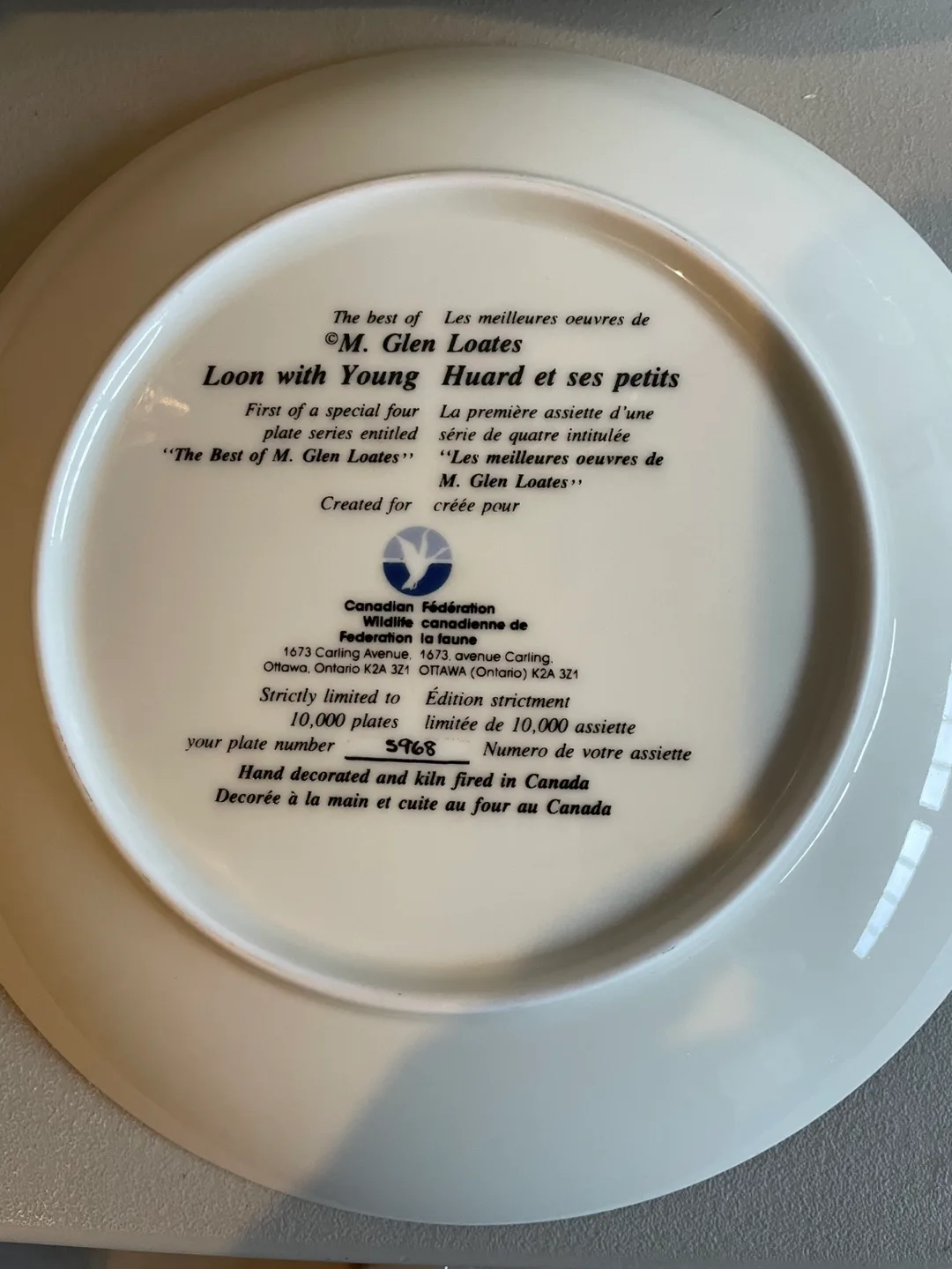 Made in Canada Glen Loates collector plate image indicator(2)
