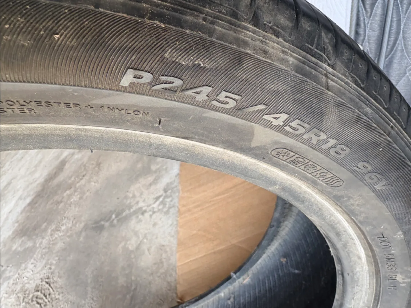 Hankook Tire P245/45R18 one tire call 780 884 7800 image indicator(4)