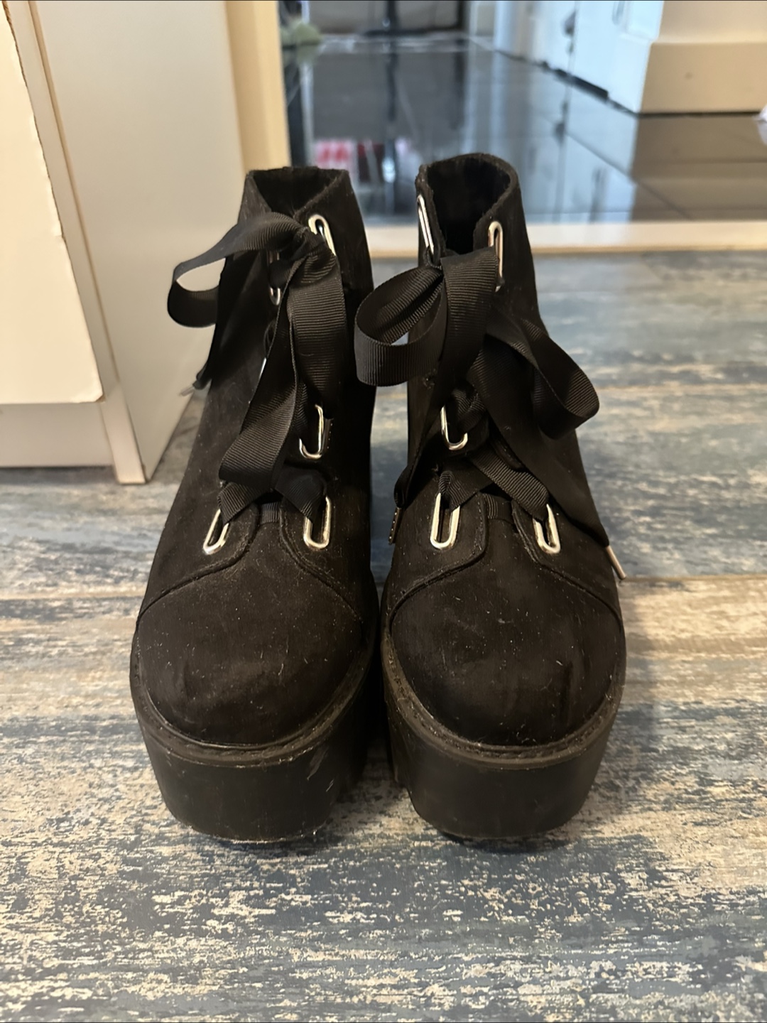 Black Platform Ankle Boots