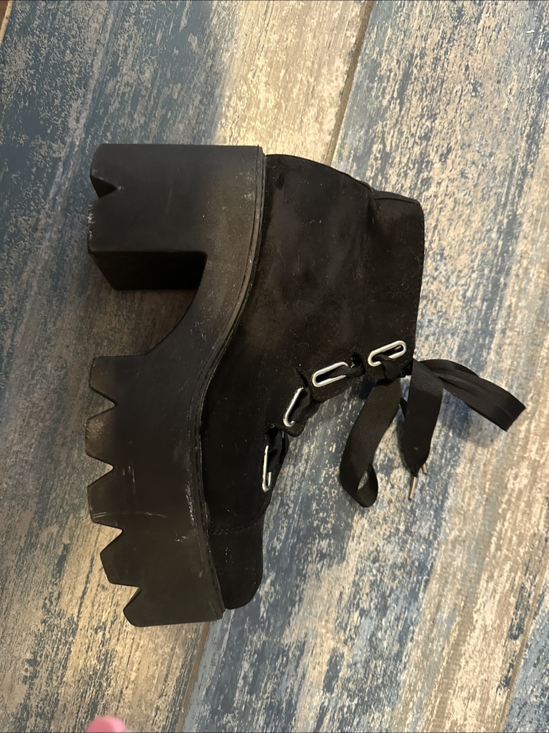 Black Platform Ankle Boots - photo 3