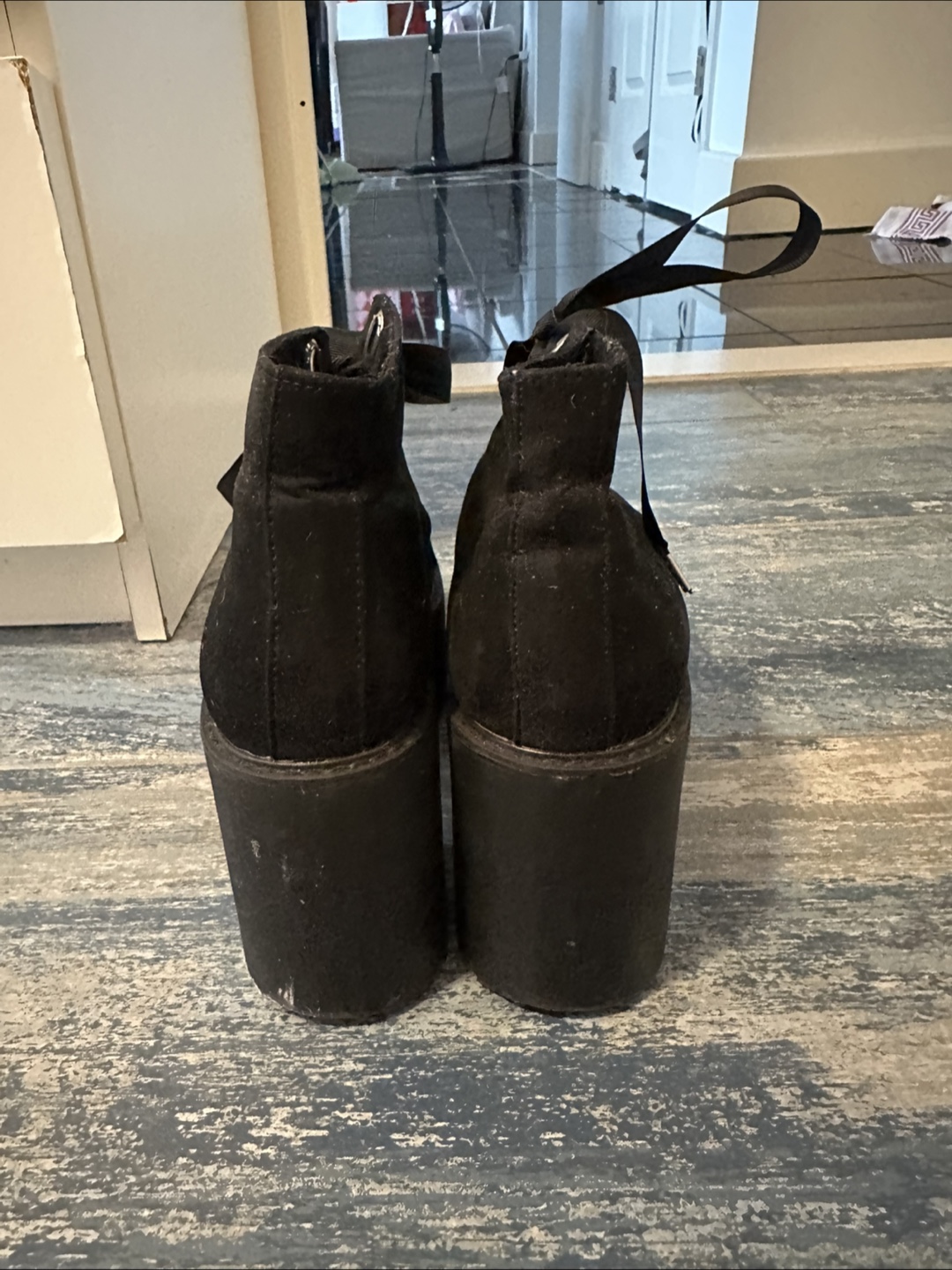 Black Platform Ankle Boots - photo 4