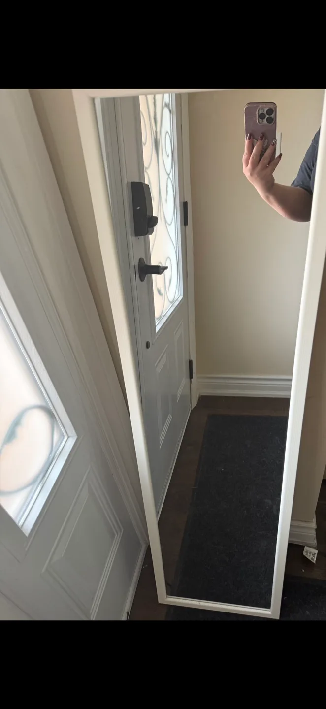 White Framed Full Length Mirror thumbnail