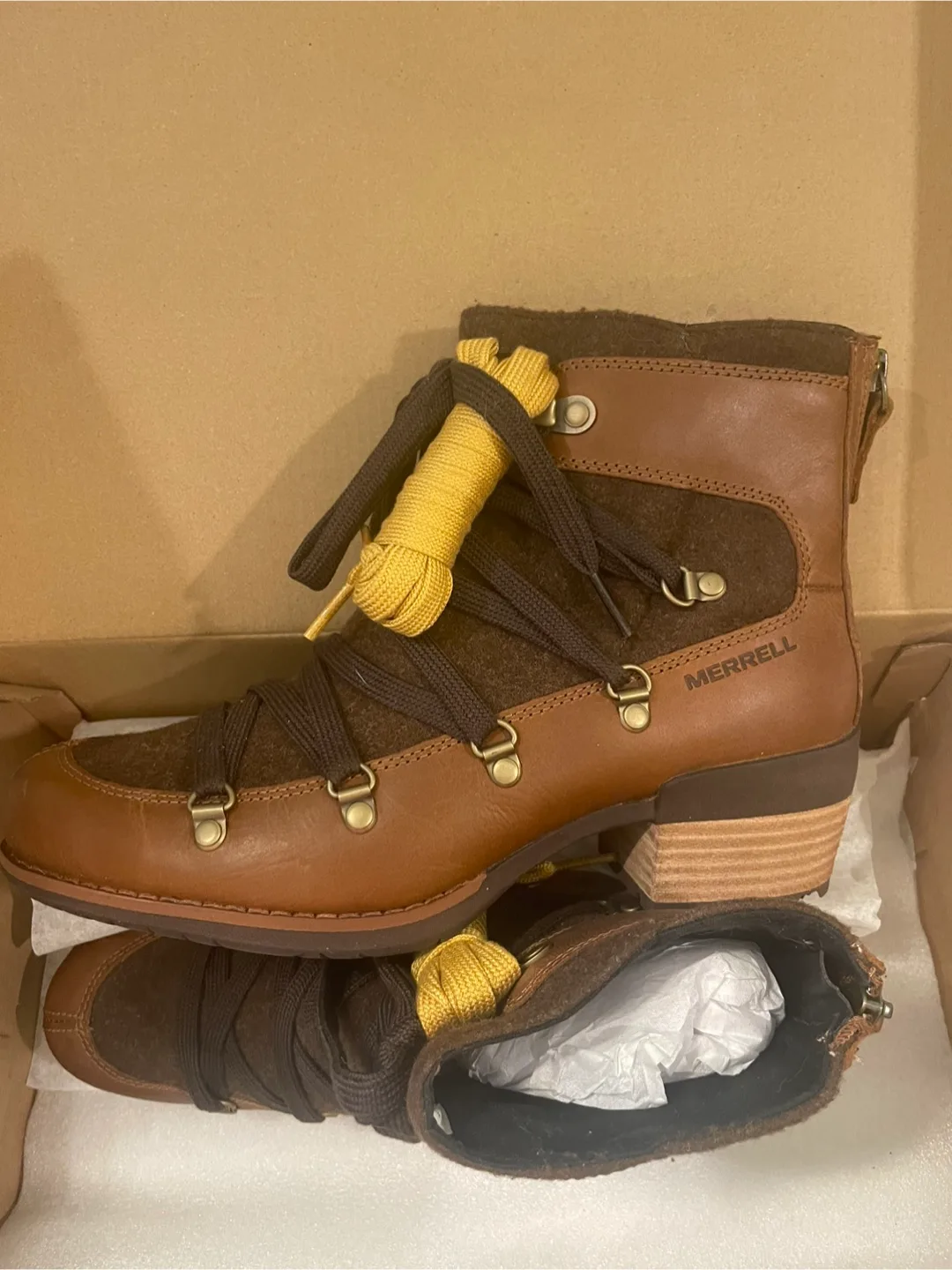 Merrell Brown Leather Boots - new thumbnail