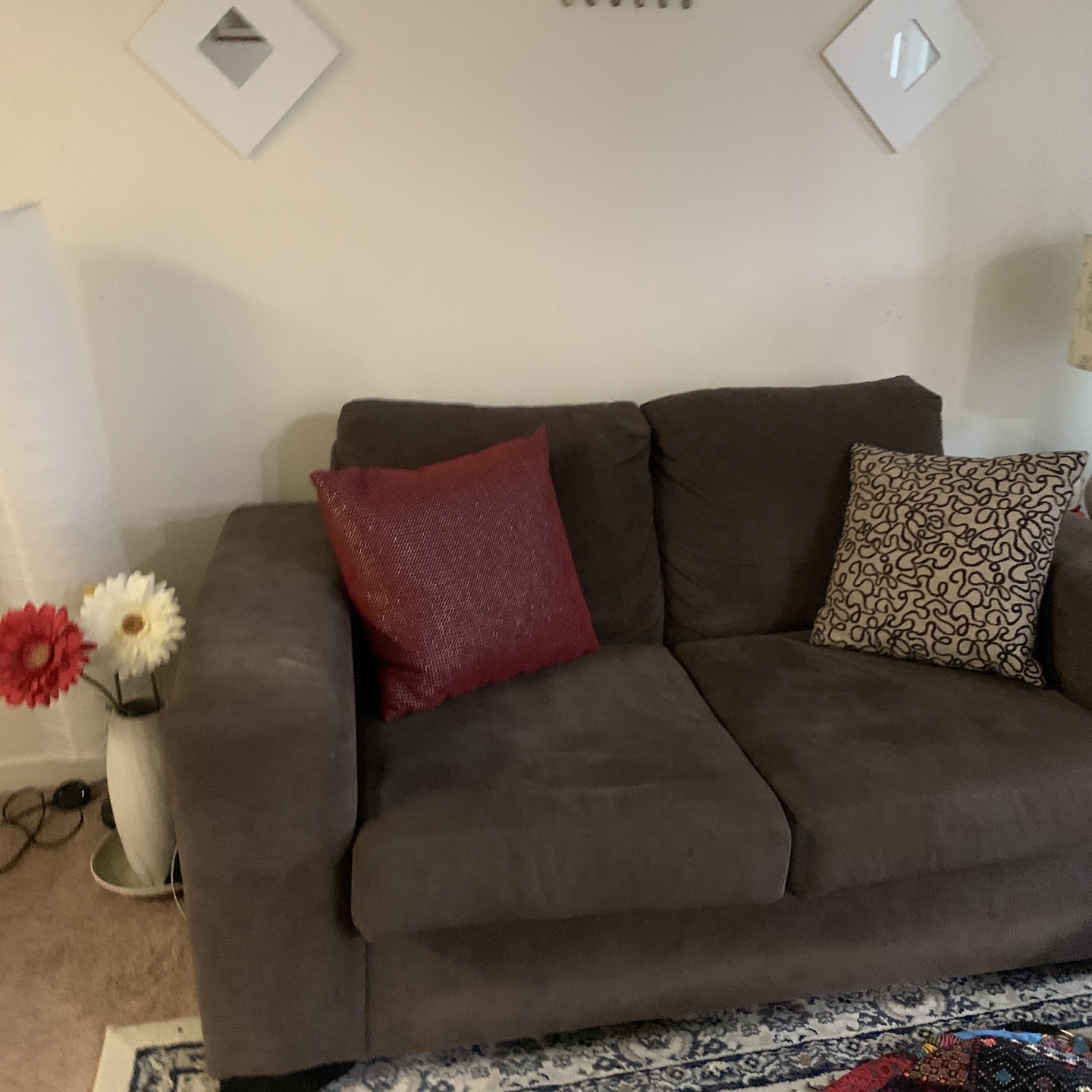 Brown Loveseat Sofa - photo 4