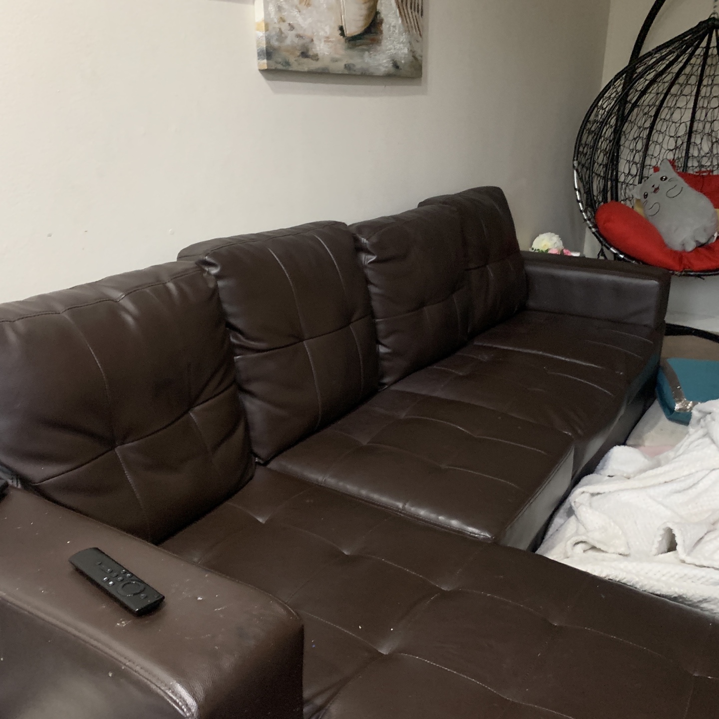 Brown Leather Sectional Sofa