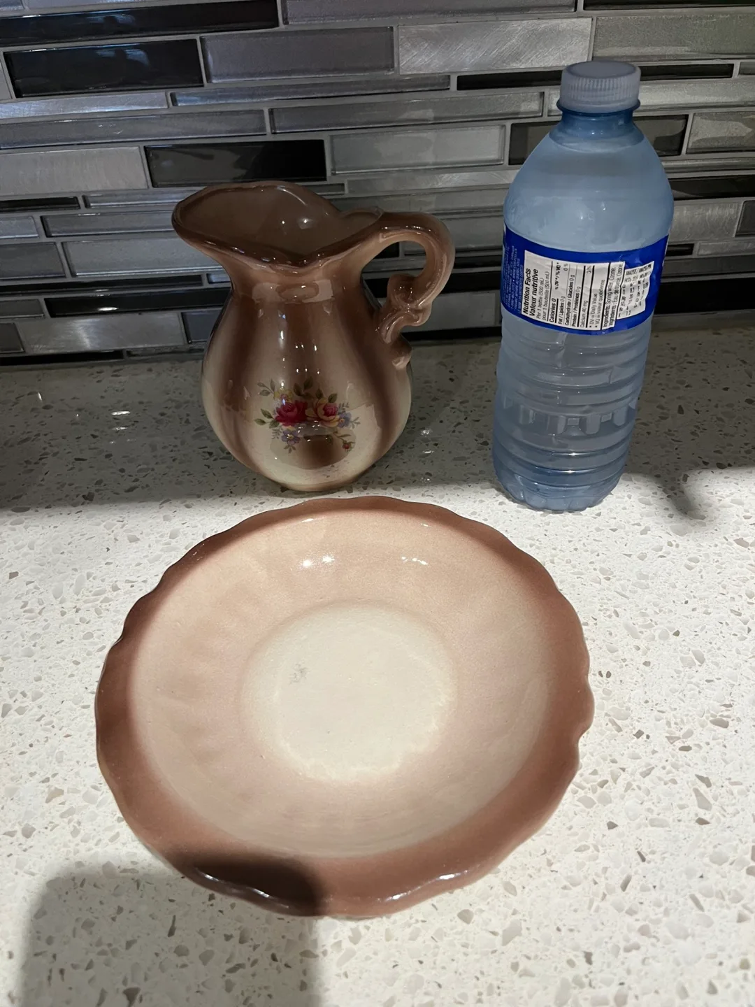 Vintage Floral Pitcher and Bowl Set image indicator(4)