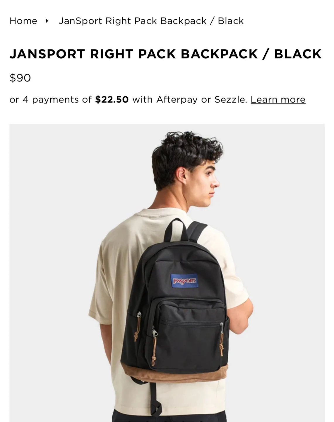 JanSport Right Pack Backpack - Black thumbnail