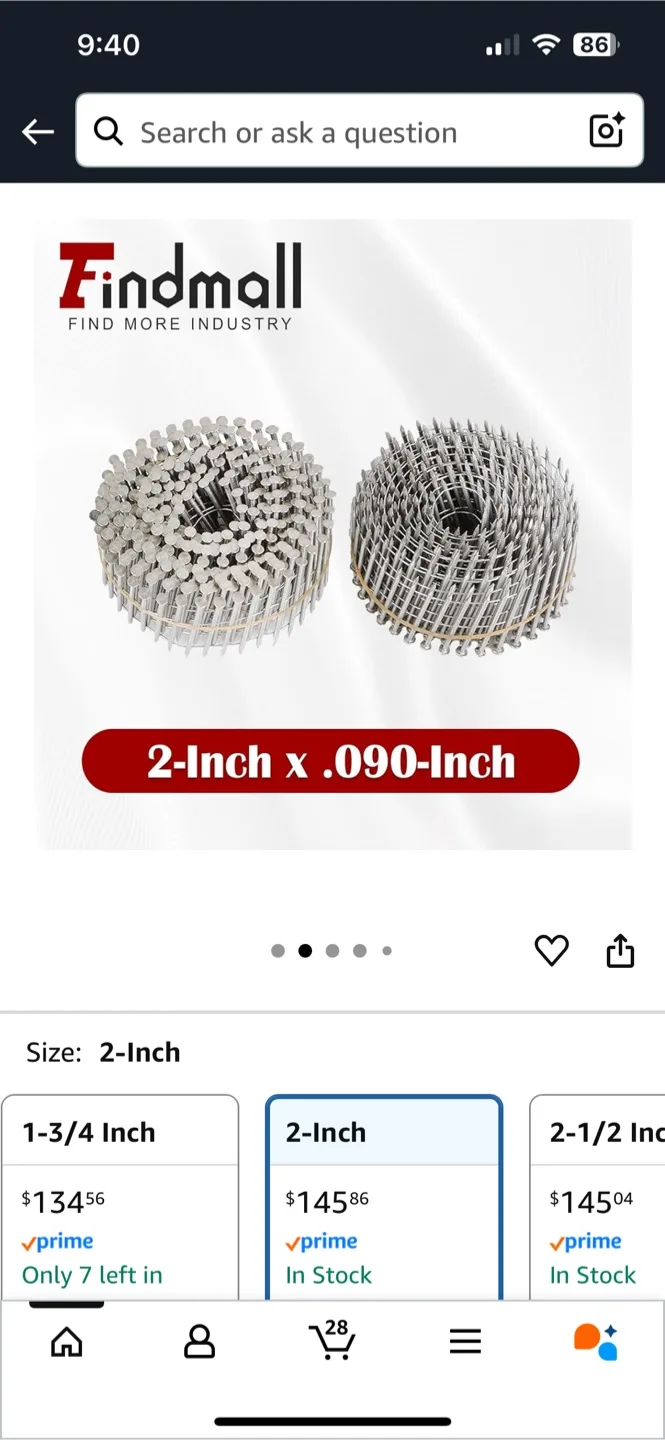 2-Inch Stainless Steel Siding Nails 3600 pcs image indicator(2)