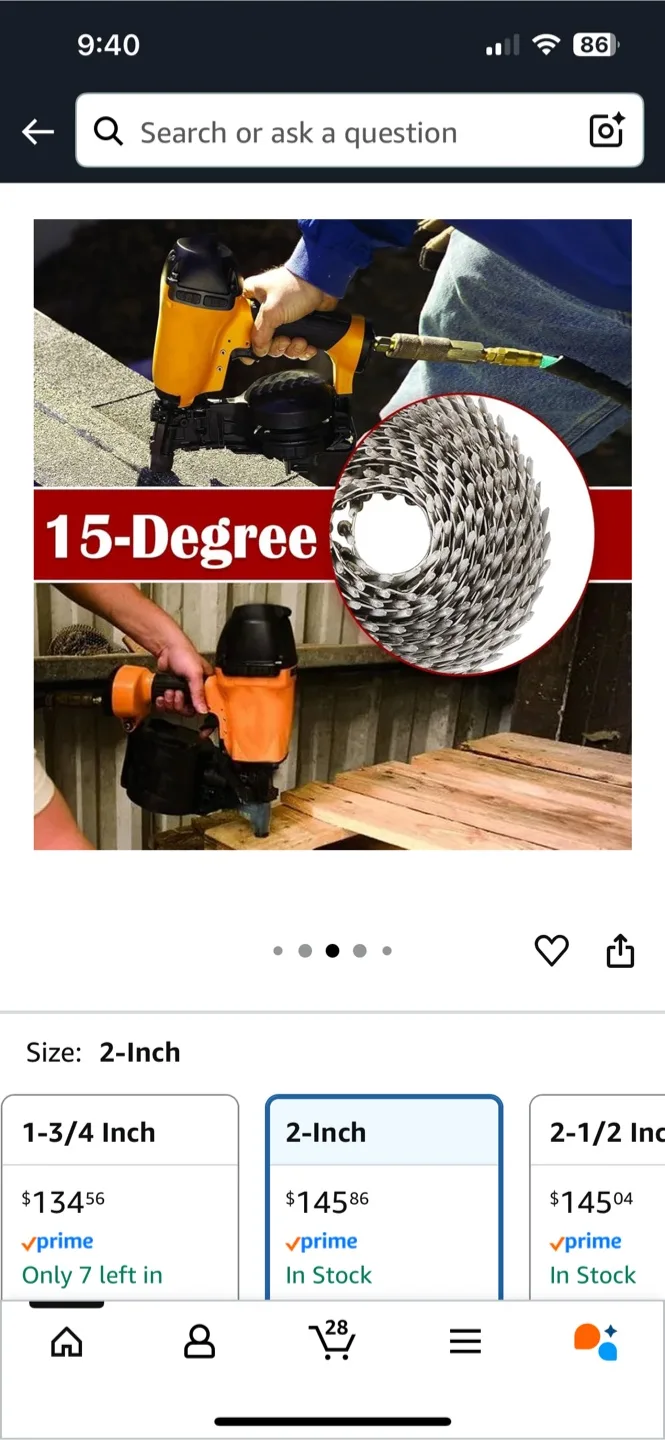 2-Inch Stainless Steel Siding Nails 3600 pcs image indicator(5)