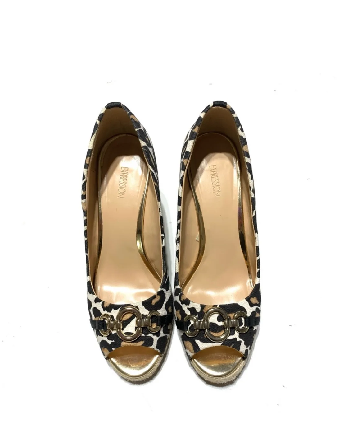 Expression Leopard Print Wedge Heels thumbnail