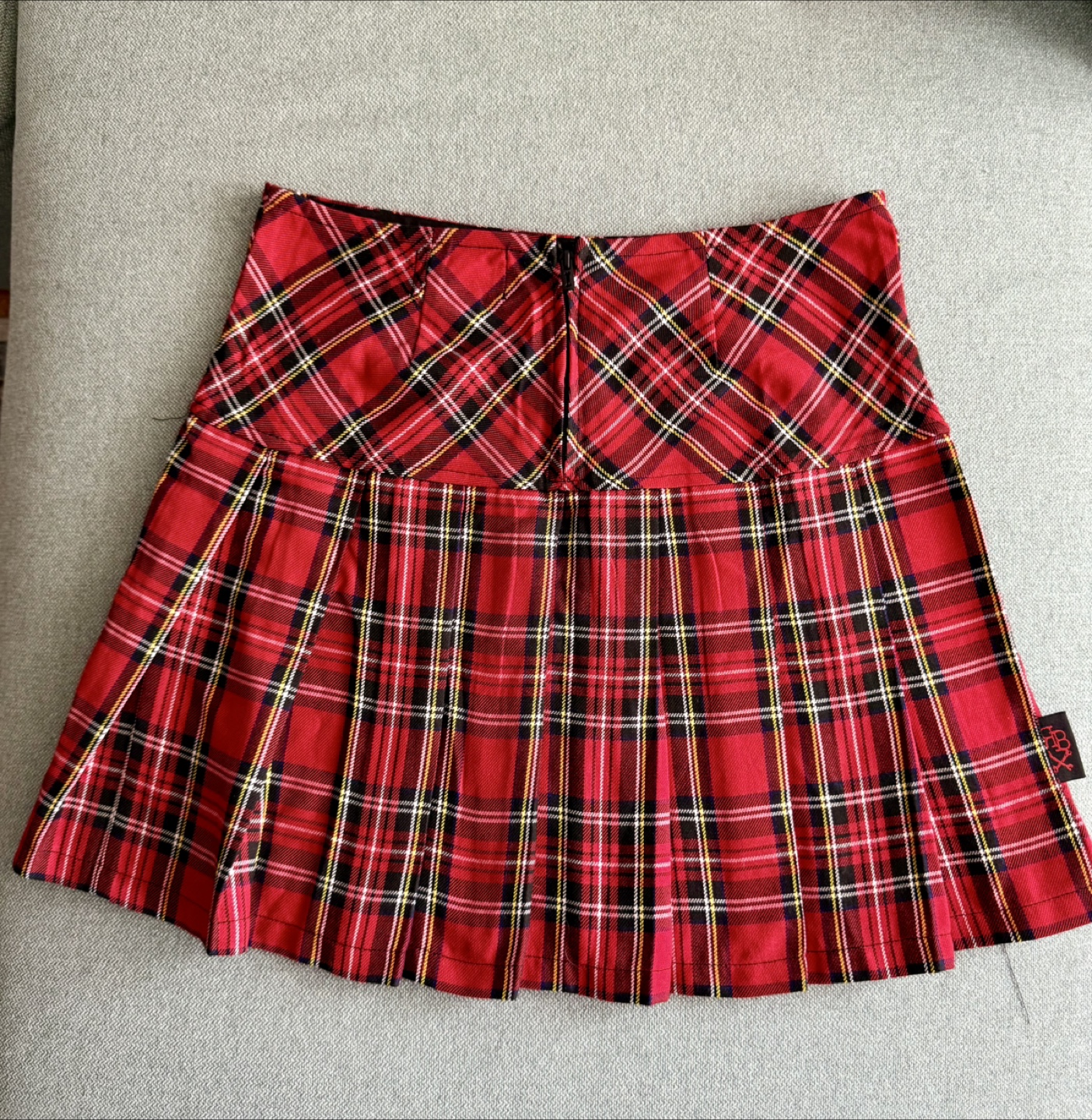 Set of 2 Women’s Mini Skirts - US Size 4 (Red Plaid & Black) - photo 2