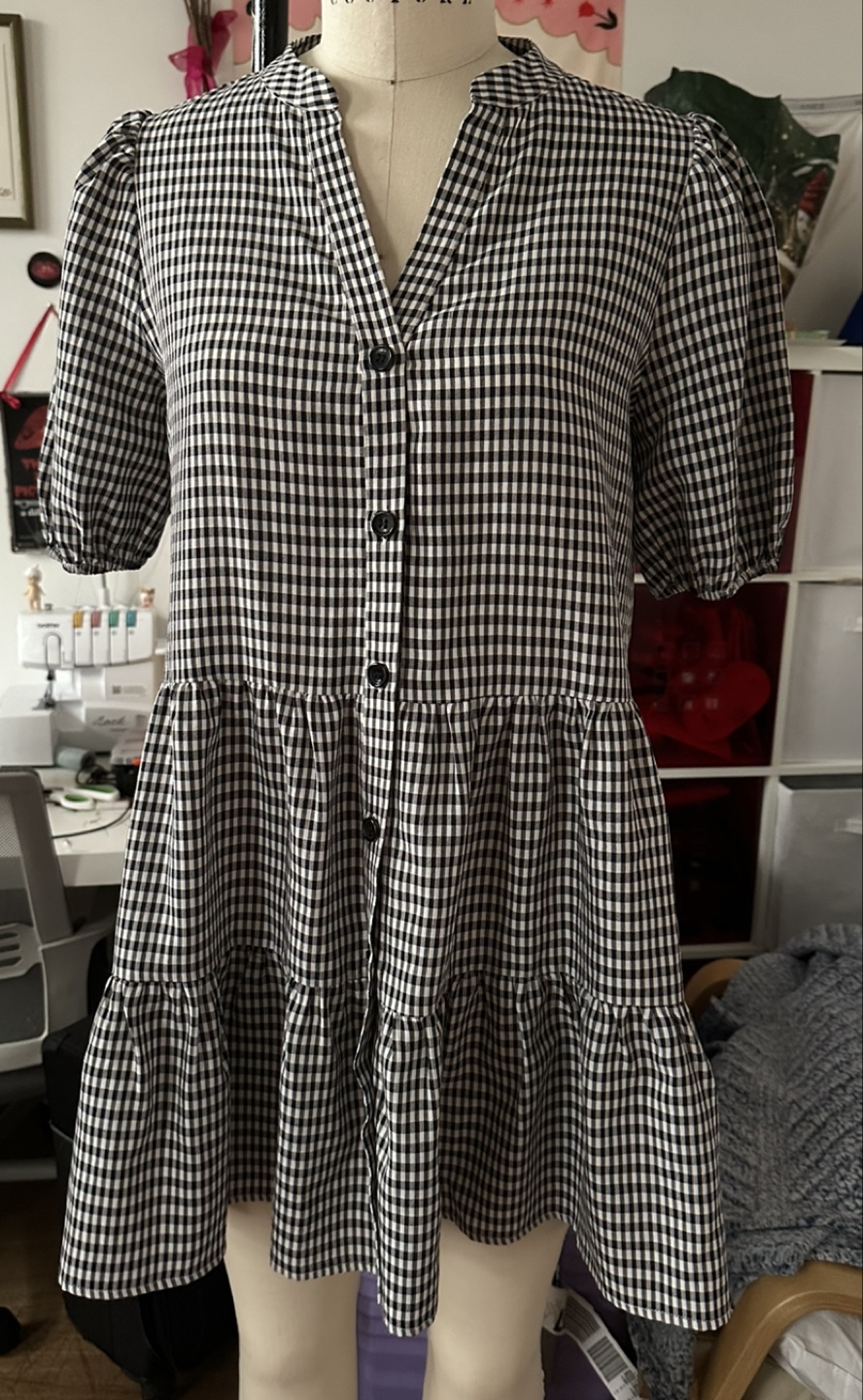 Black & White Gingham Dress