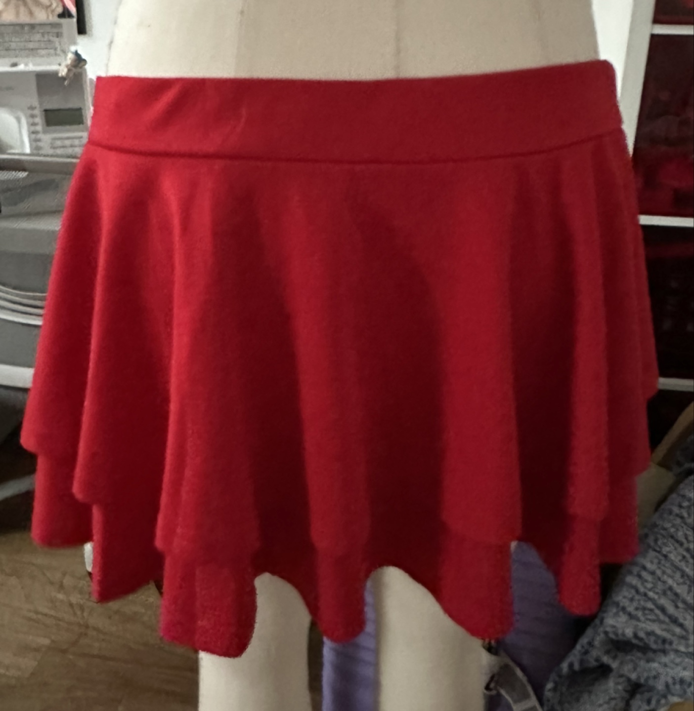 Red Layered Mini Skirt - photo 2