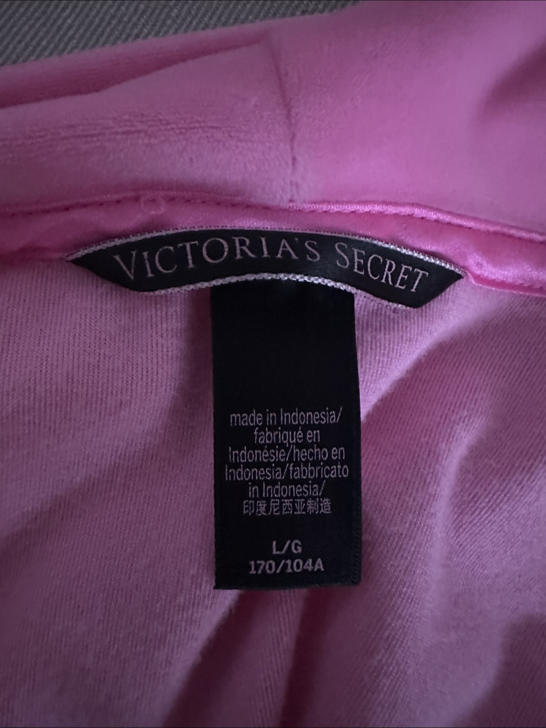 Victoria's Secret Pink Velour Zip-Up Hoodie - Size L - photo 3