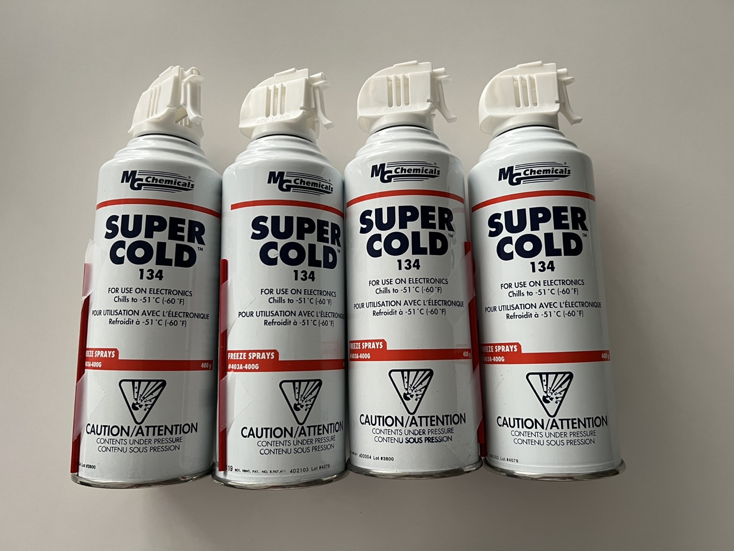 Qty 4 | M.G. Chemicals Super Cold 134 Freeze Spray | 400 g