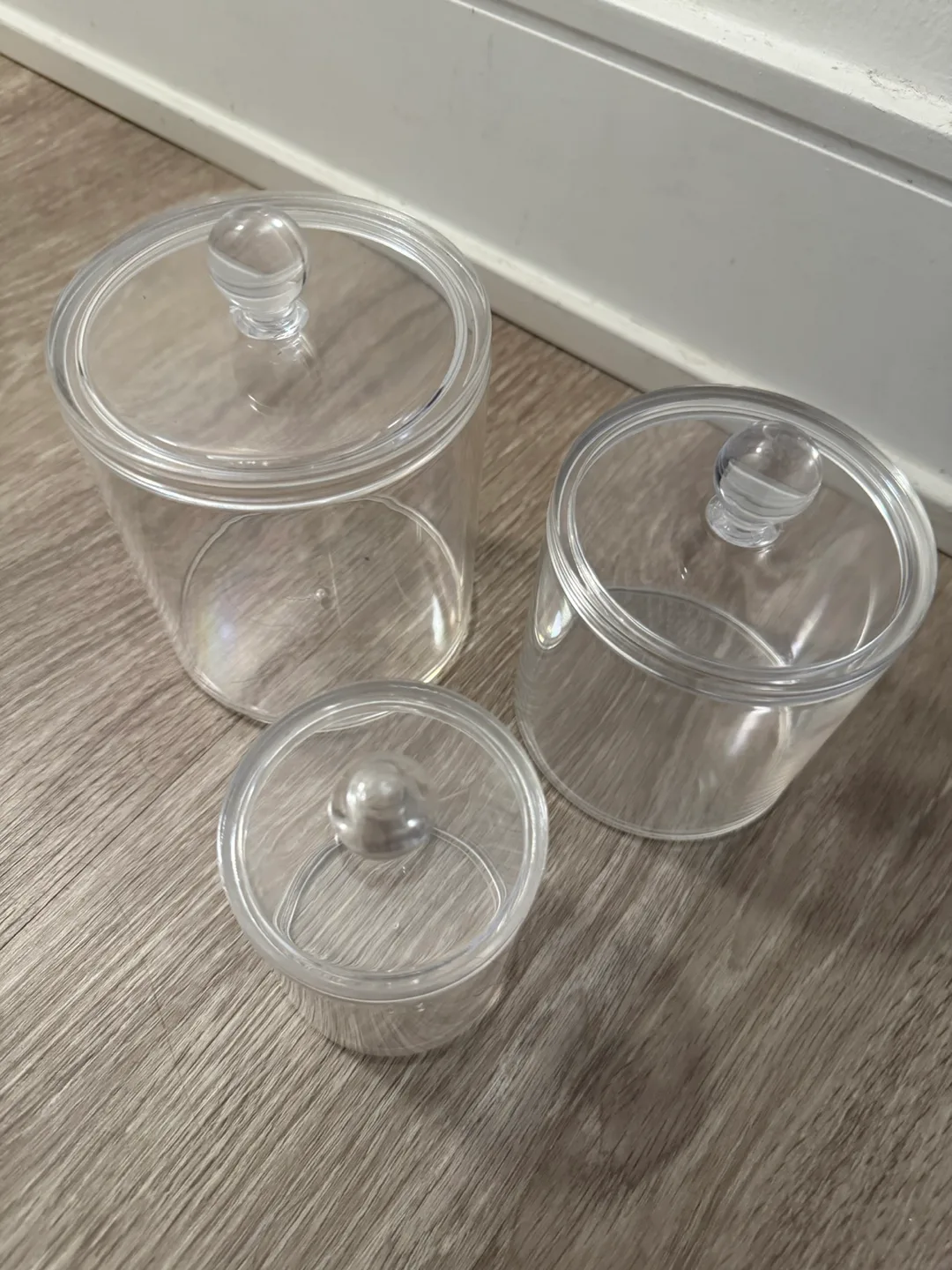 Clear Acrylic Canisters - Set of 3 image indicator(4)