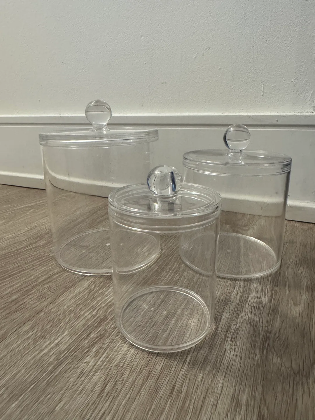 Clear Acrylic Canisters - Set of 3 image indicator(3)