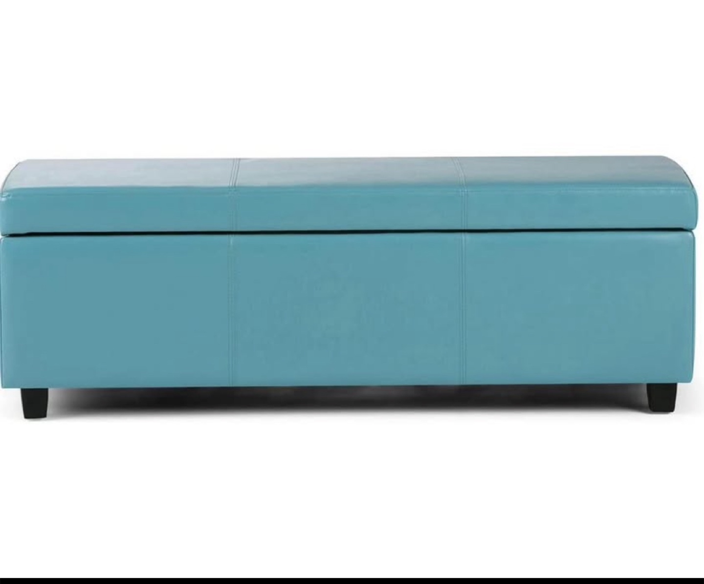 Blue Storage Ottoman Bench 48" - photo 2