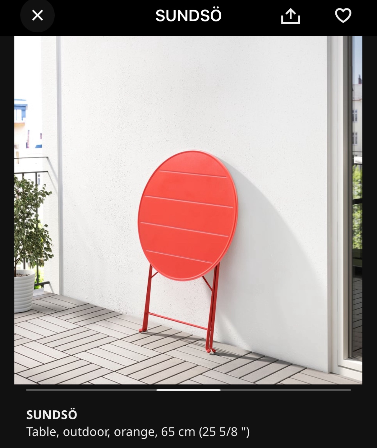 IKEA SUNDSÖ Ref Outdoor Table - photo 4