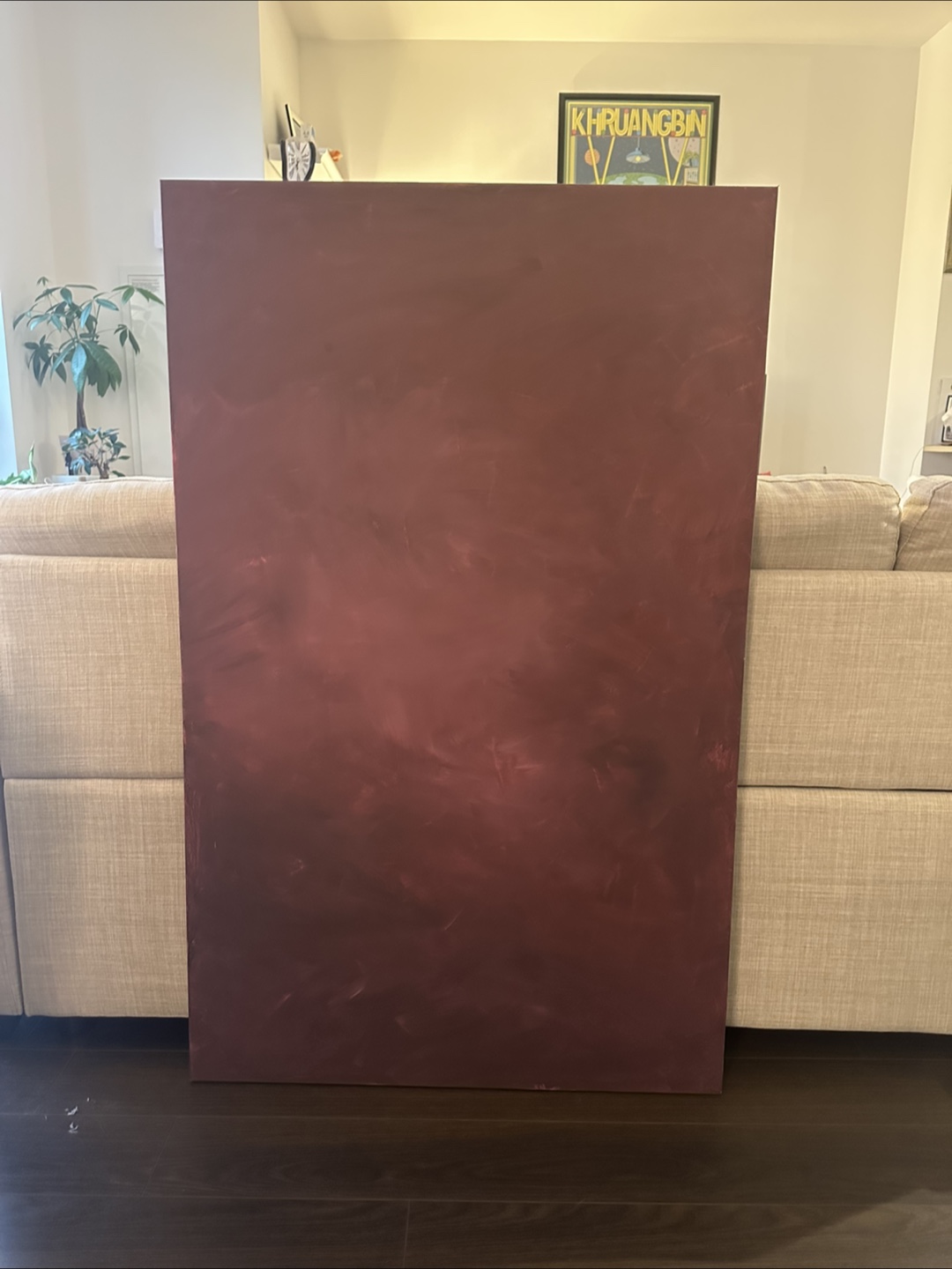 Large blank (lightly used) canvas 48”x30”