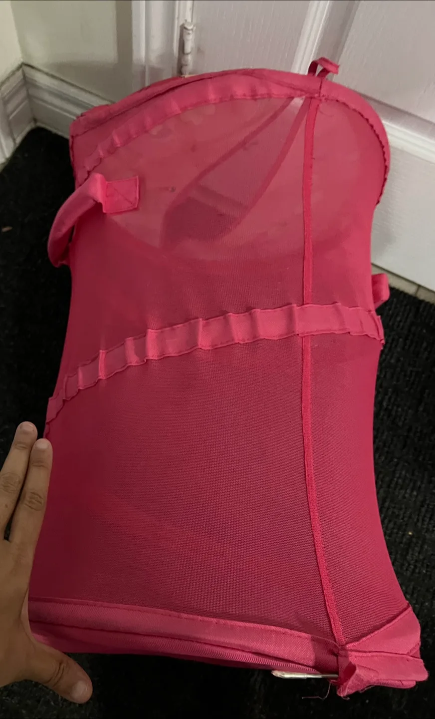 Pink Laundry Hamper #freecycle thumbnail