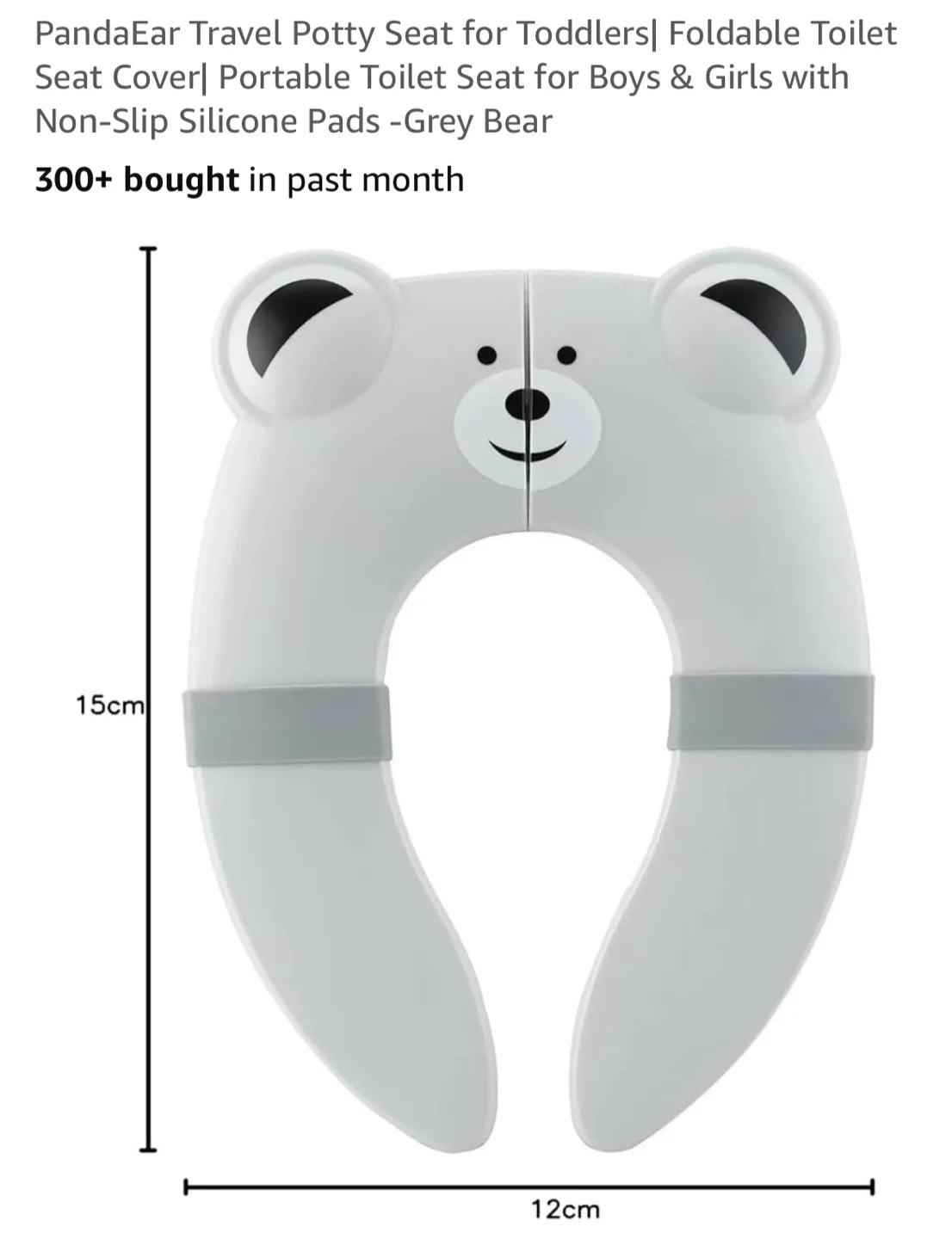 BRAND NEW PandaEar Travel Potty Seat - Grey Bear thumbnail
