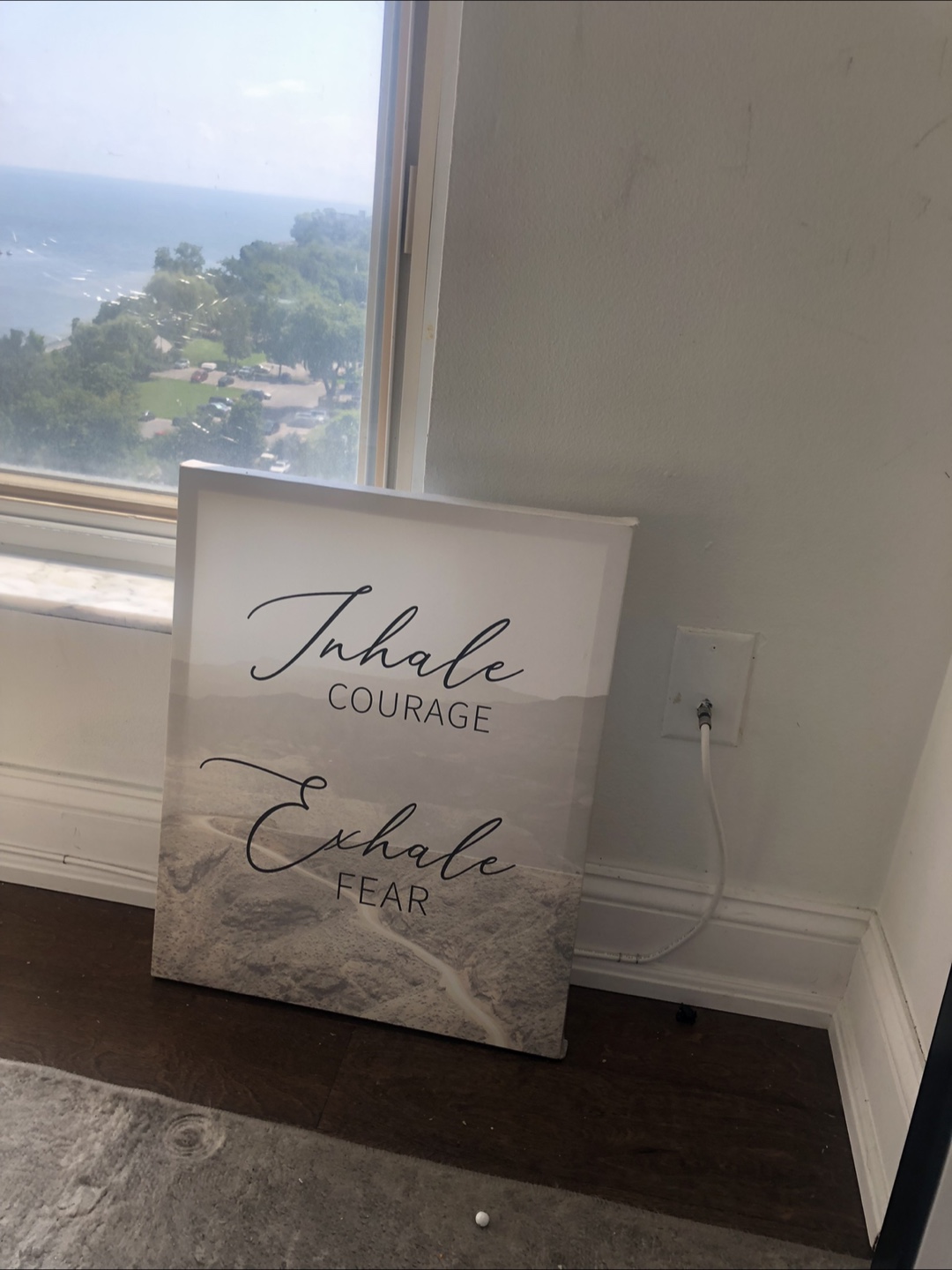 Inhale Courage, Exhale Fear Canvas Wall Art