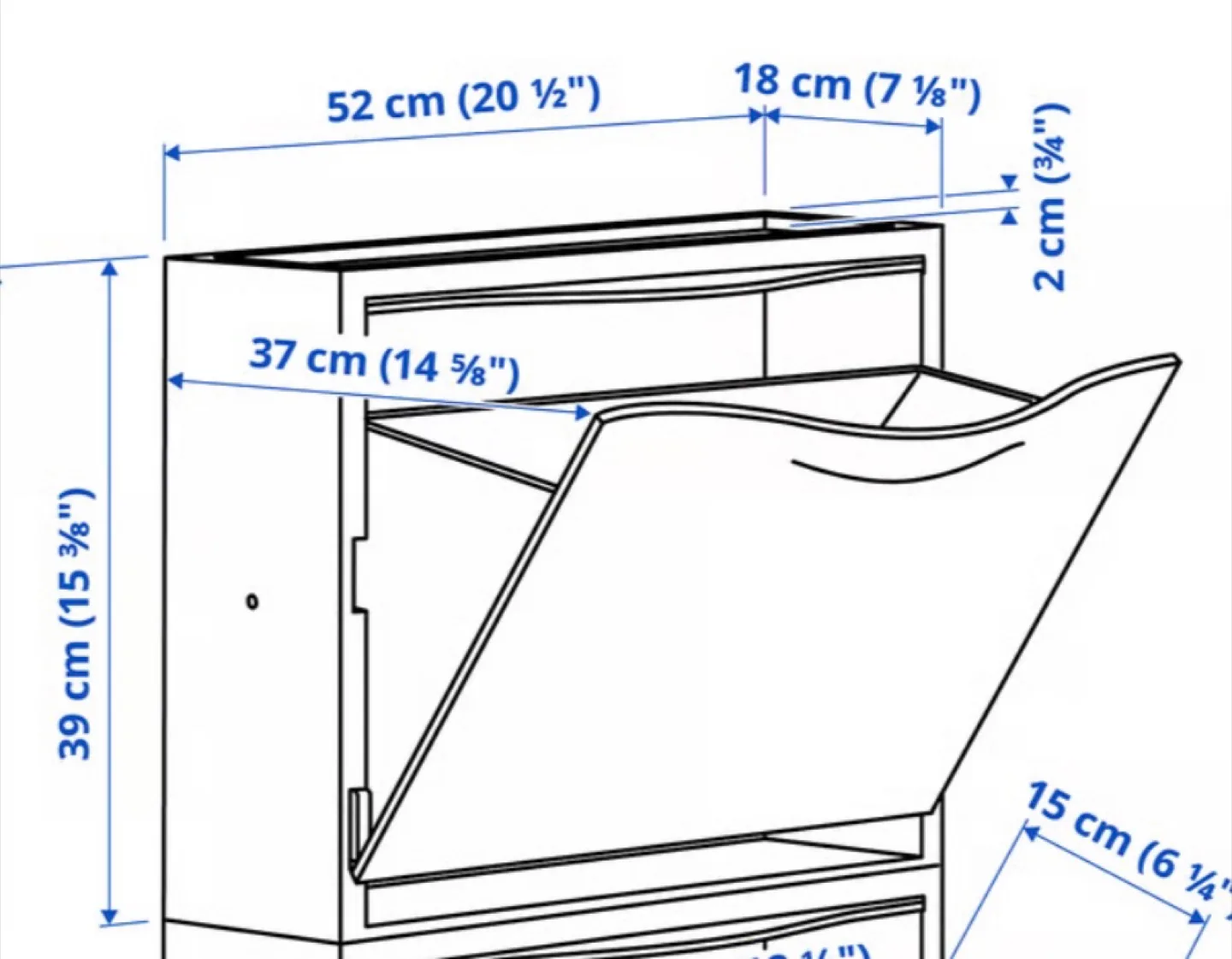 IKEA Trones One  Shoe storage/Cabinet - Green image indicator(3)
