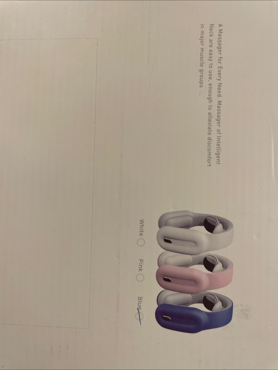 Intelligent Neck Massager - Blue & White - photo 5