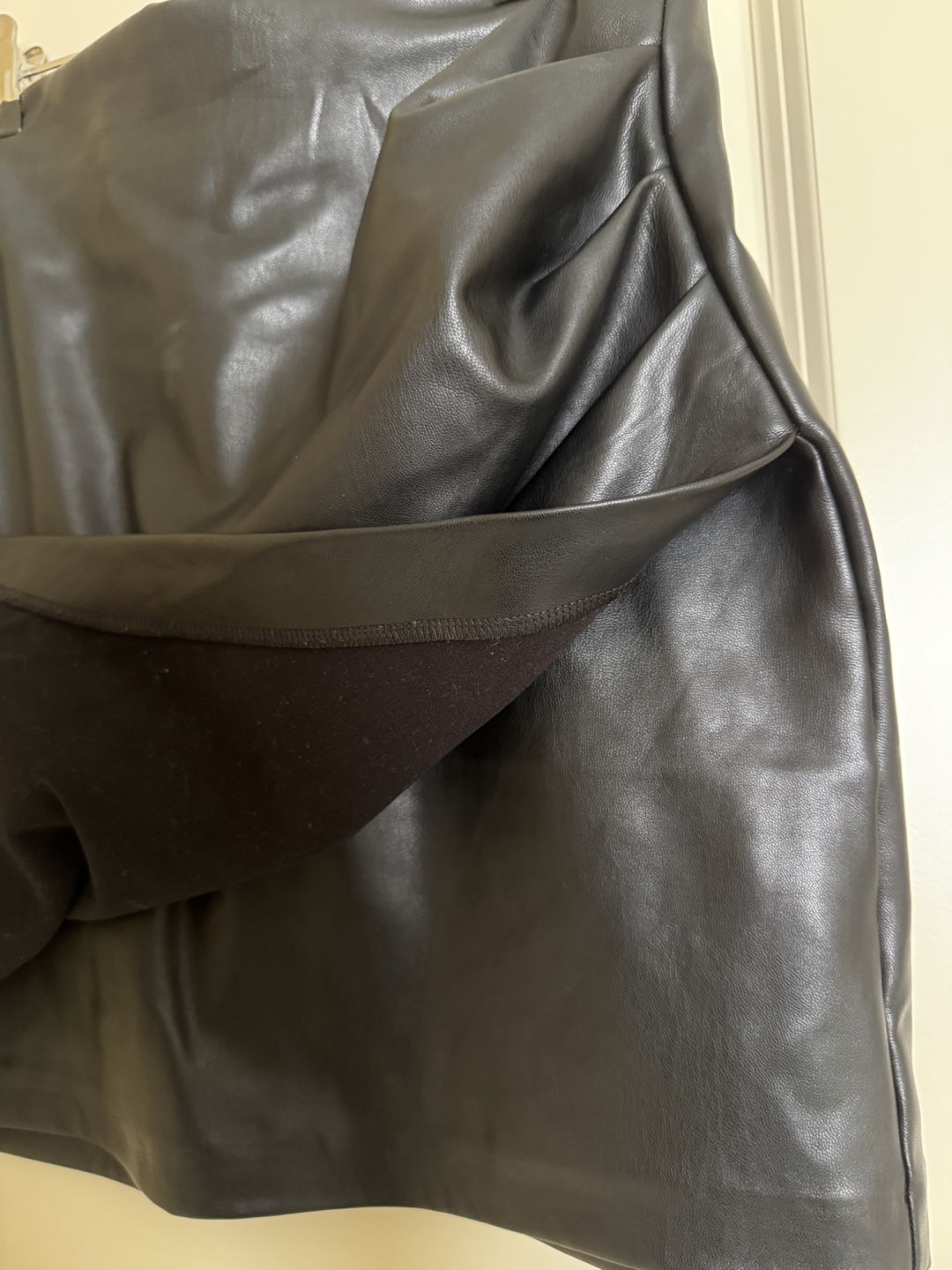 Asymetric Faux Leather Mini Skirt by Dynamite Clothing - photo 3
