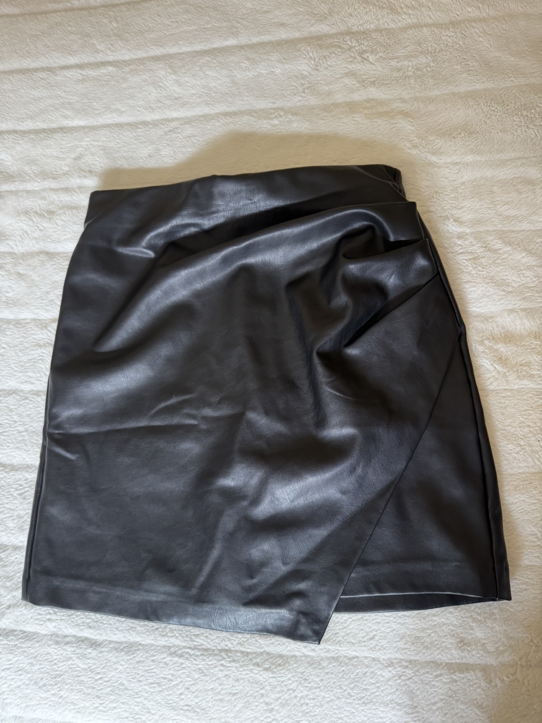 Asymetric Faux Leather Mini Skirt by Dynamite Clothing - photo 4