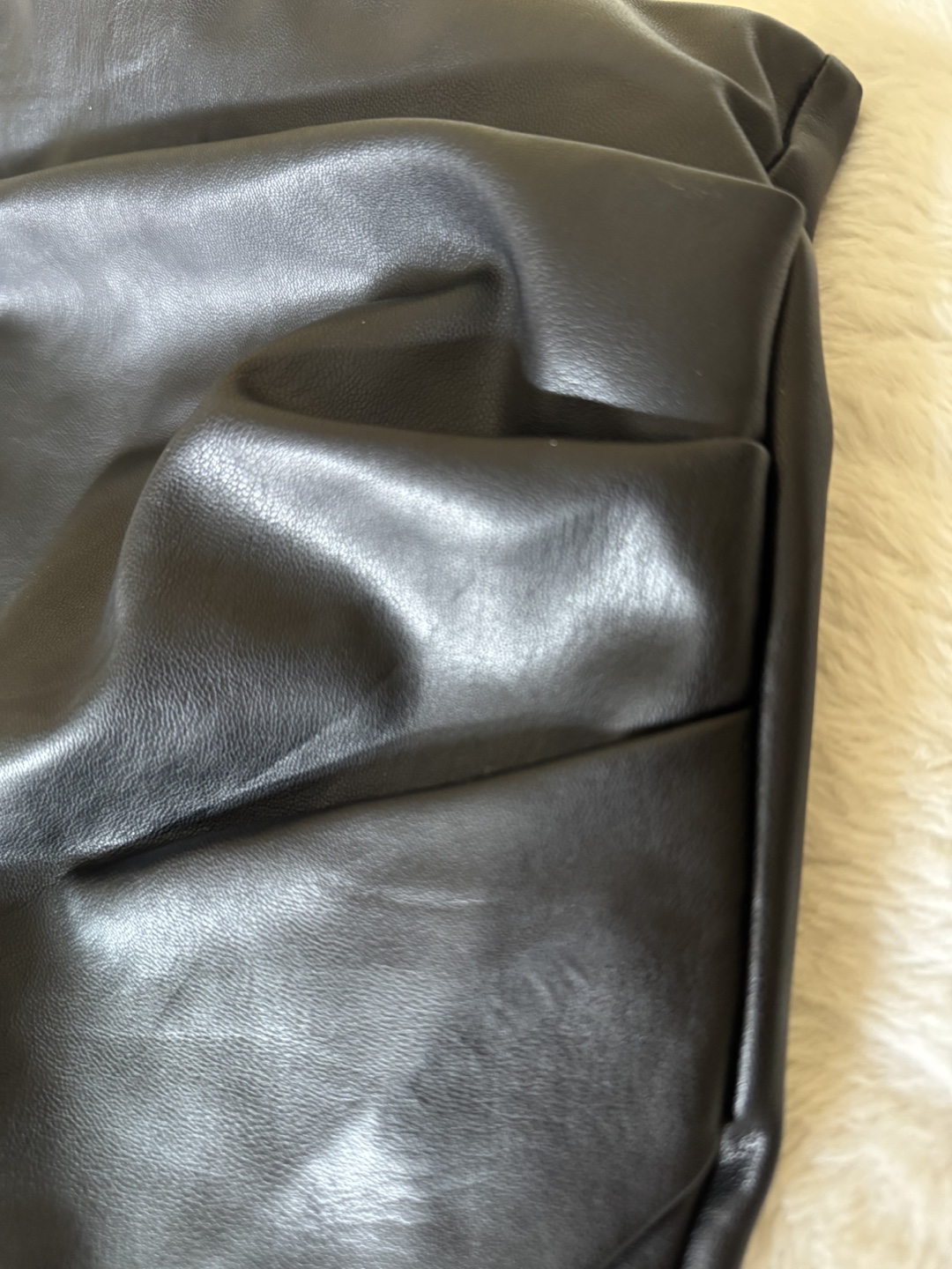 Asymetric Faux Leather Mini Skirt by Dynamite Clothing - photo 5