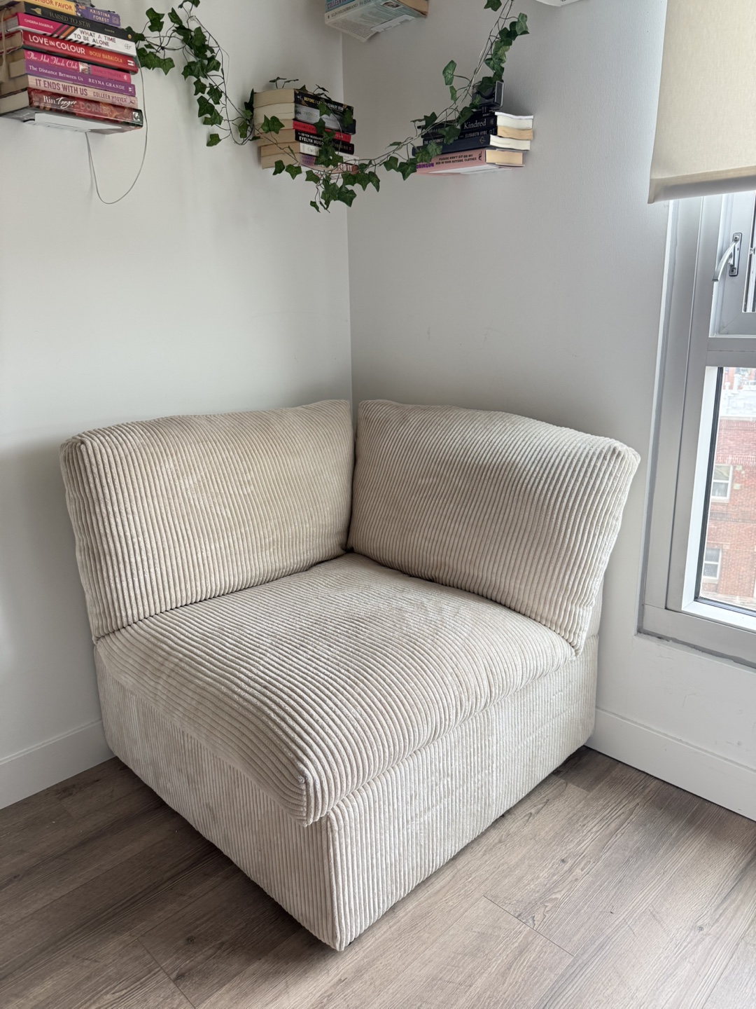 Corduroy Corner Chair - Beige