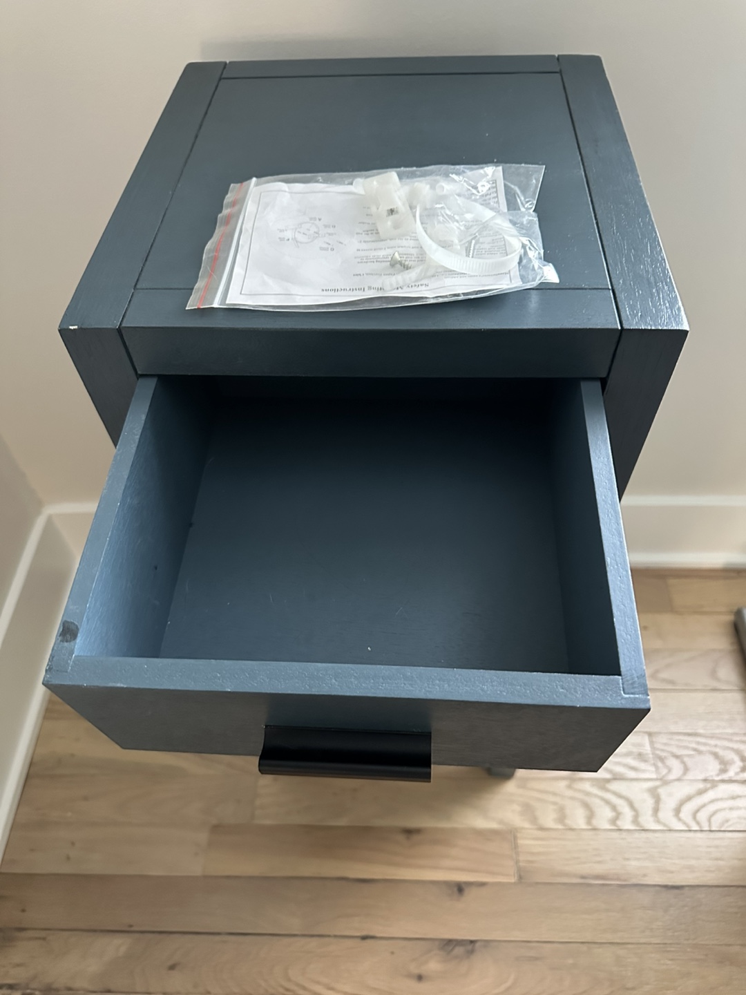 Blue Storage Cabinet with Drawer - photo 3