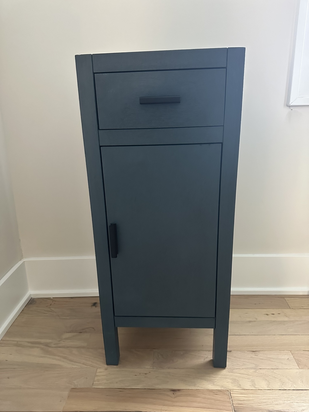 Blue Storage Cabinet with Drawer