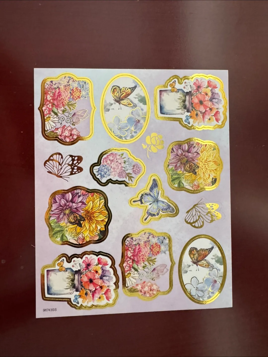 Butterfly & Floral Sticker Sheet #freecycle thumbnail