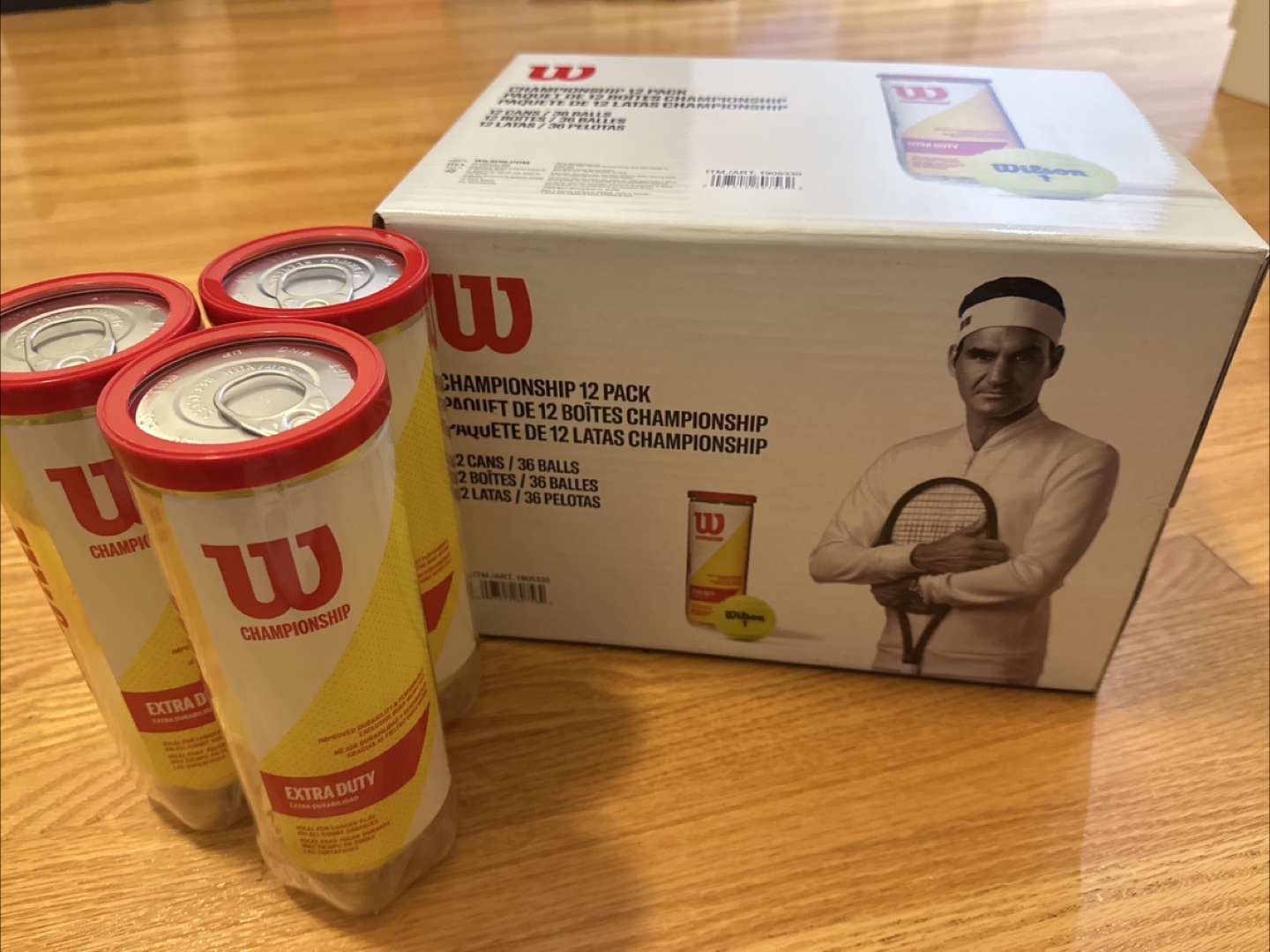 Wilson Championship Tennis Balls, 3 balls a can