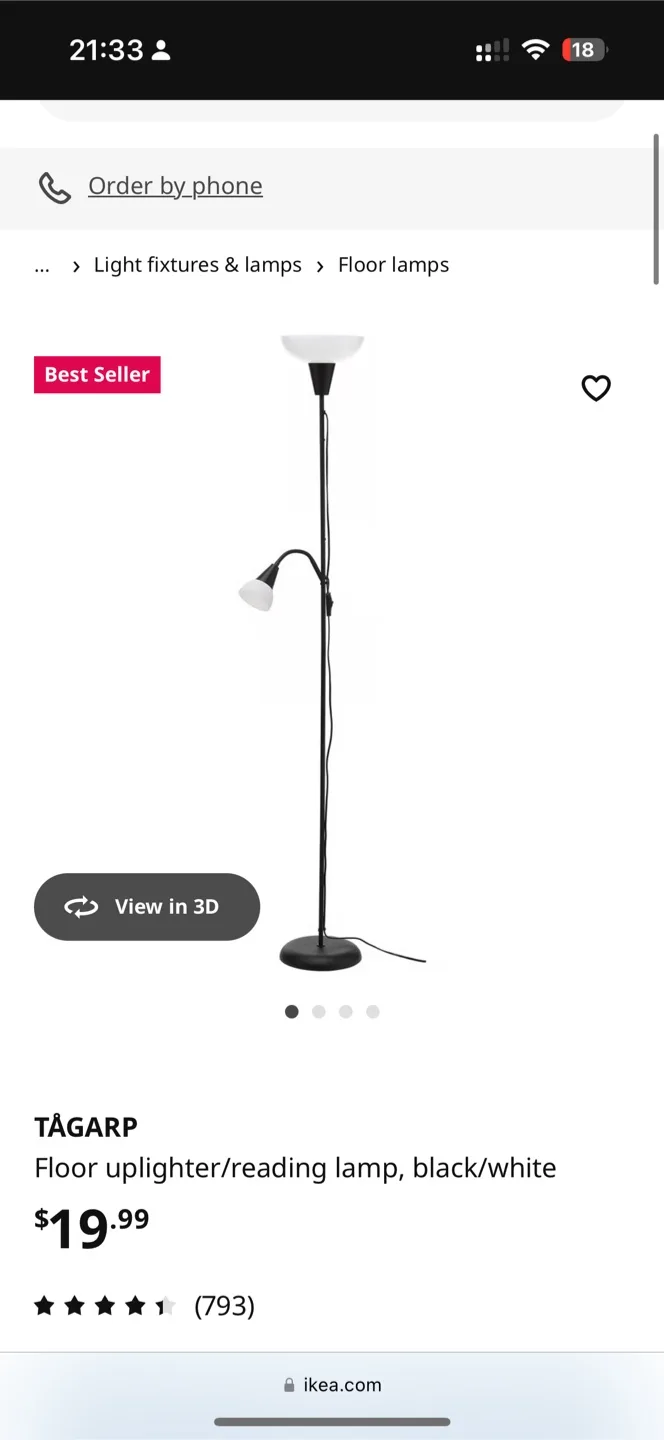 [1+1 set] IKEA Kroby Floor Lamp & Tagarf floor Lamp image indicator(6)