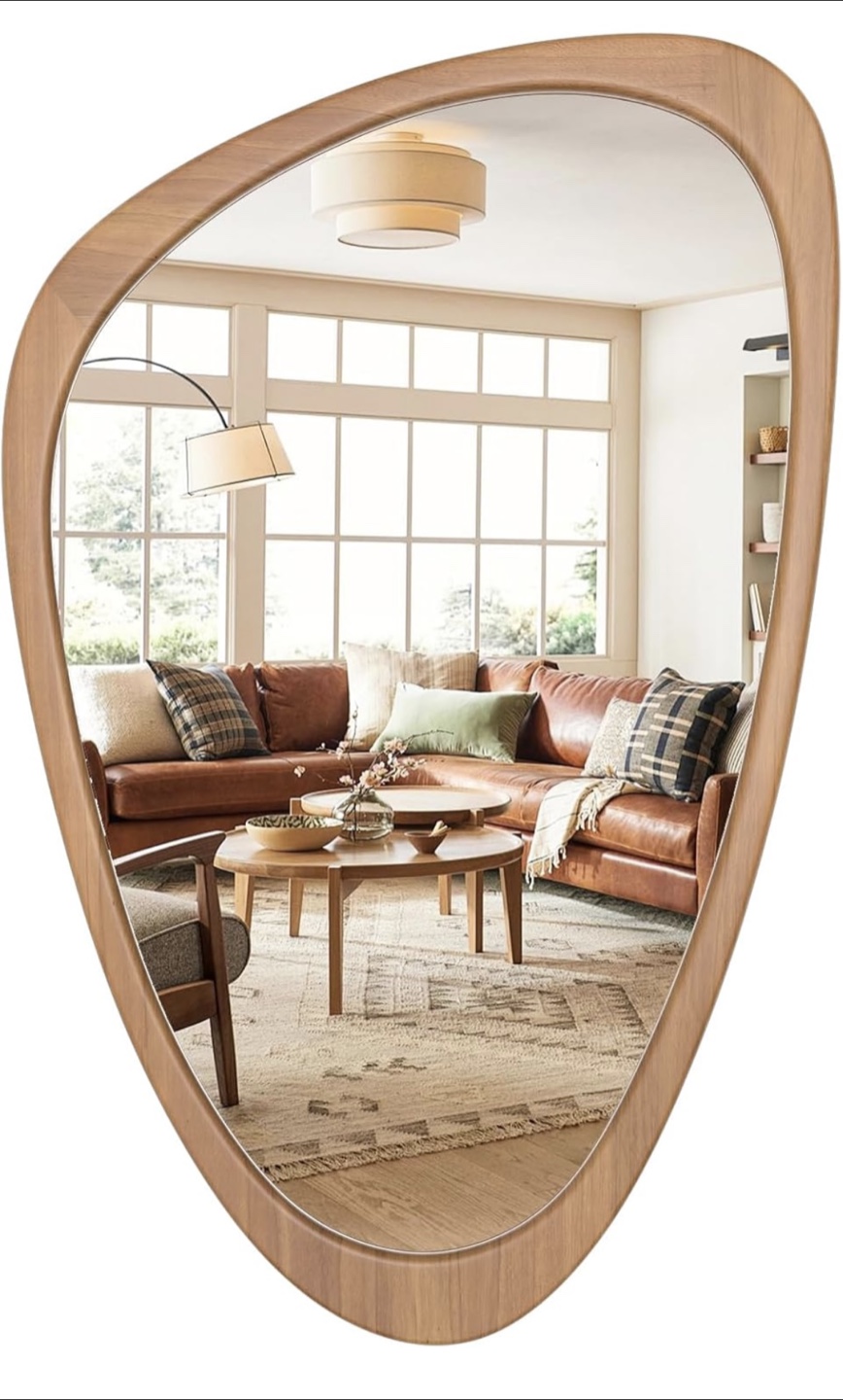 Wood Frame Asymmetrical Wall Mirror - 23" x 36" - photo 2