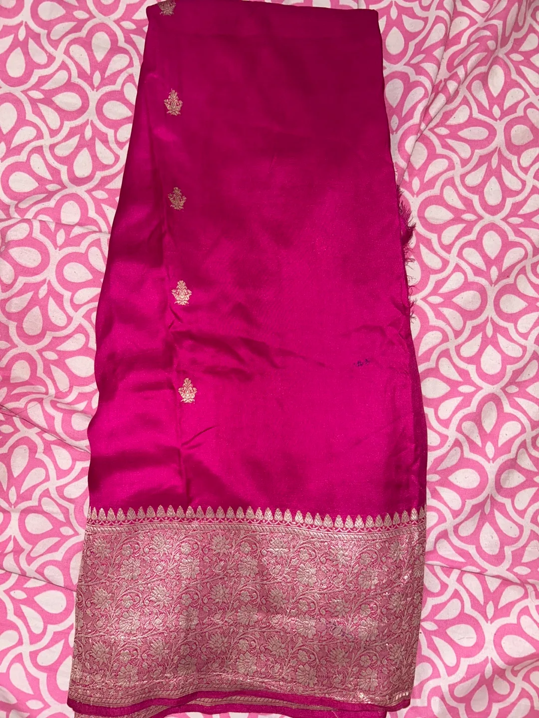 Pink Banarasi Silk Saree thumbnail