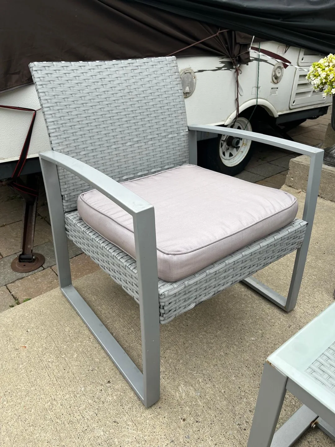 Rattan conversation patio set $250 FIRM image indicator(5)