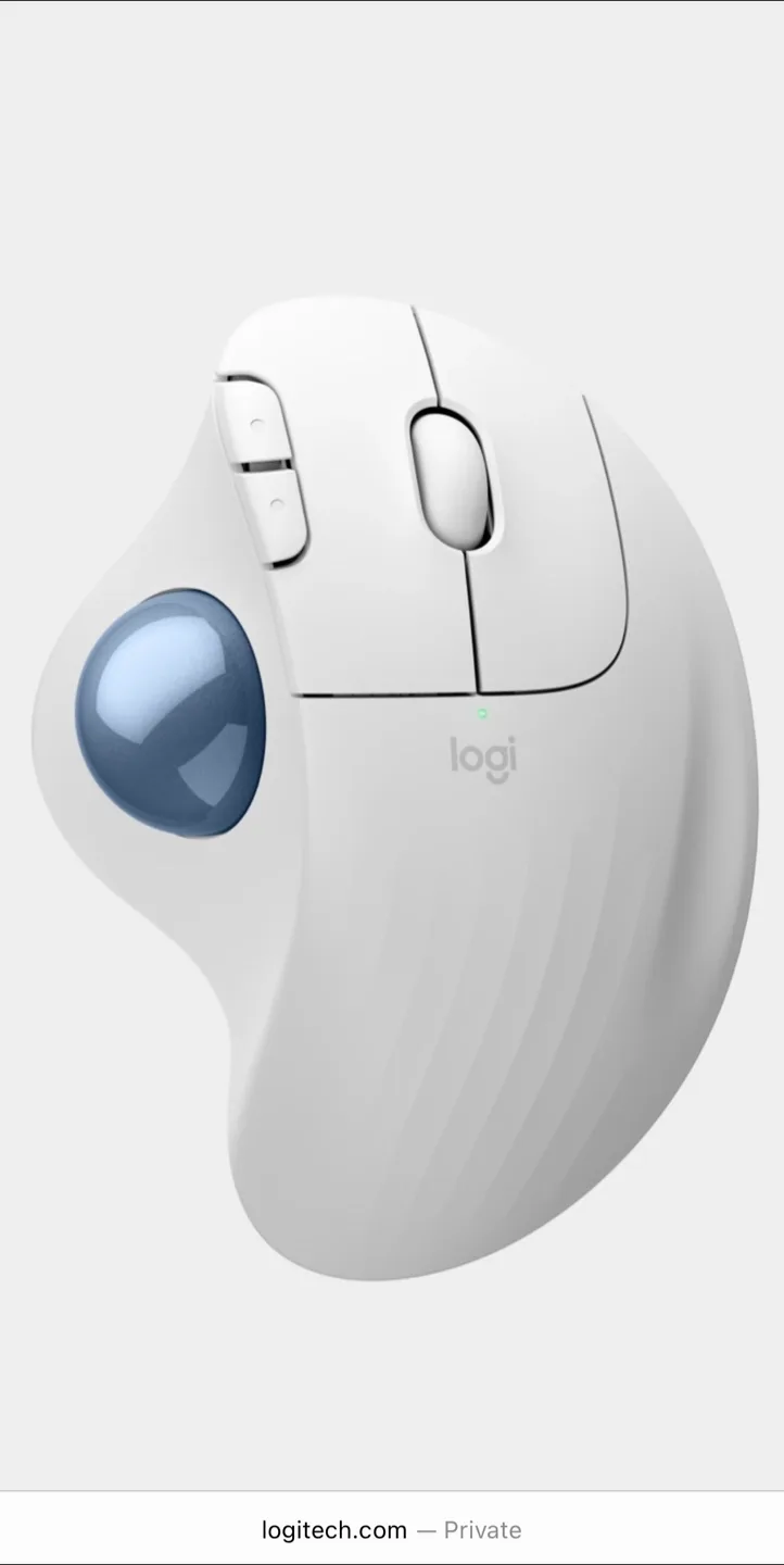 Brand new Logitech Ergo M575 Wireless Trackball Mouse - White thumbnail